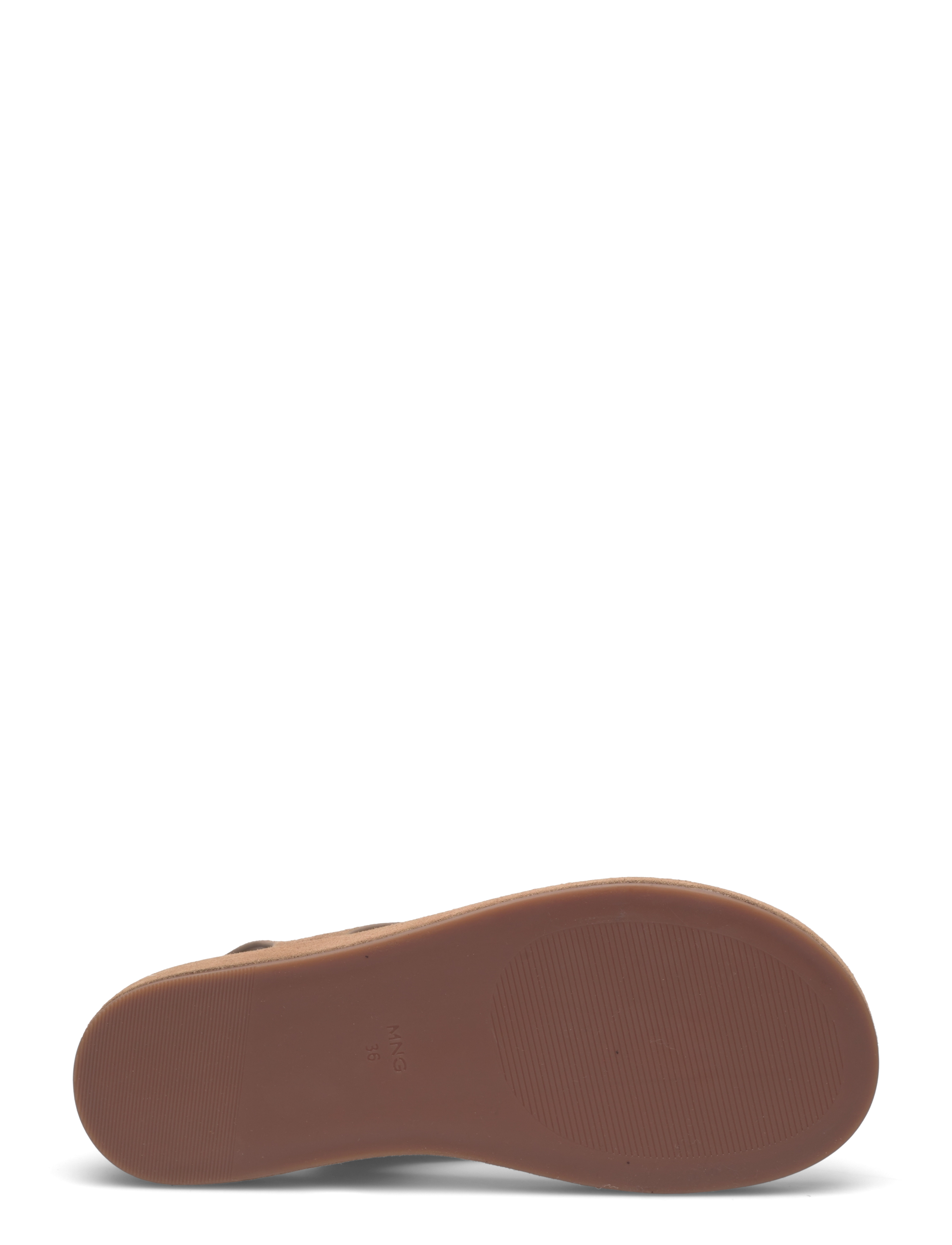 Mango - Split leather sandals with buckle - lt pastel brown - 5