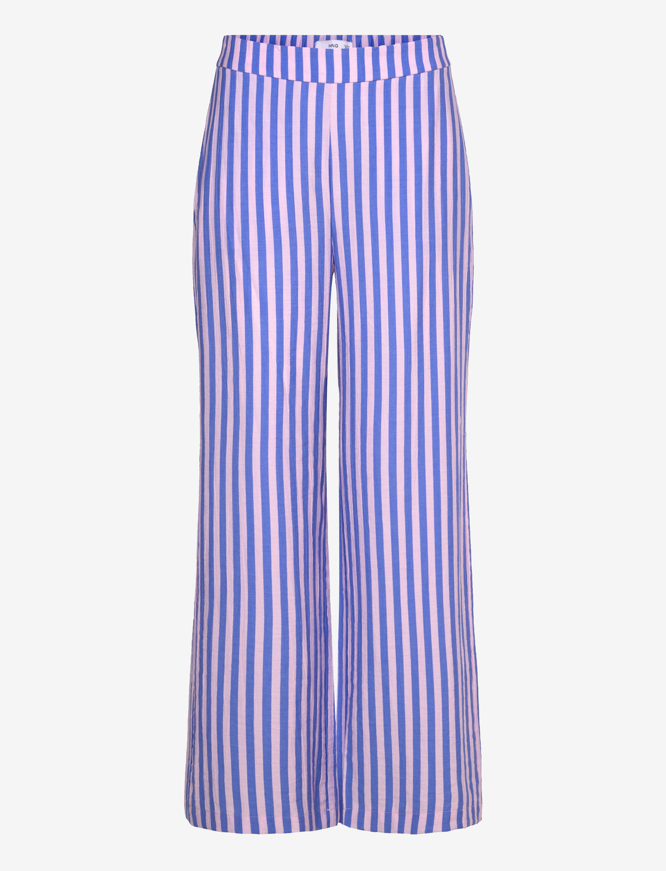 Mango - Stripe-print straight trousers - die niedrigsten preise - medium blue - 0