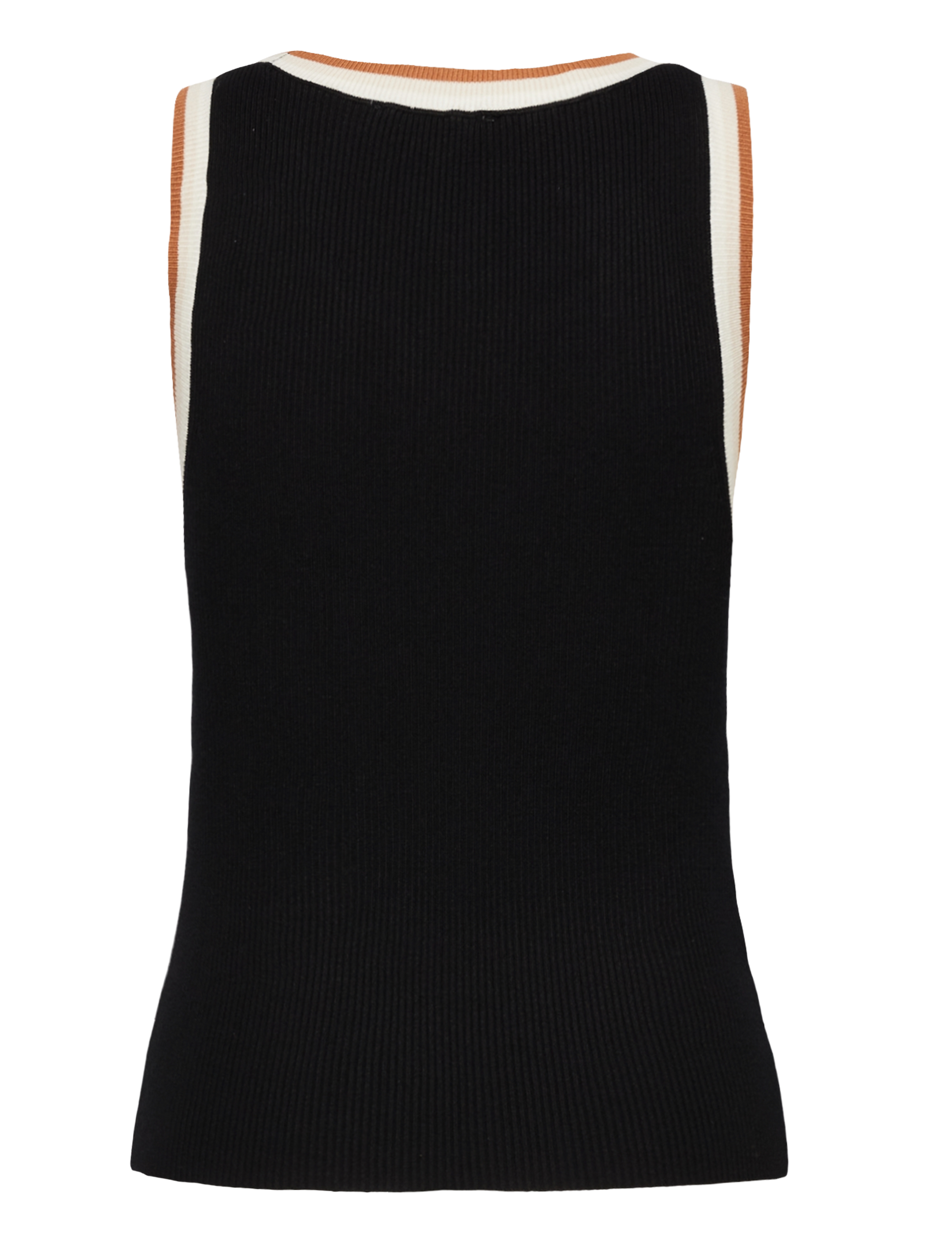 Mango - Knitted top with contrast details - black - 2