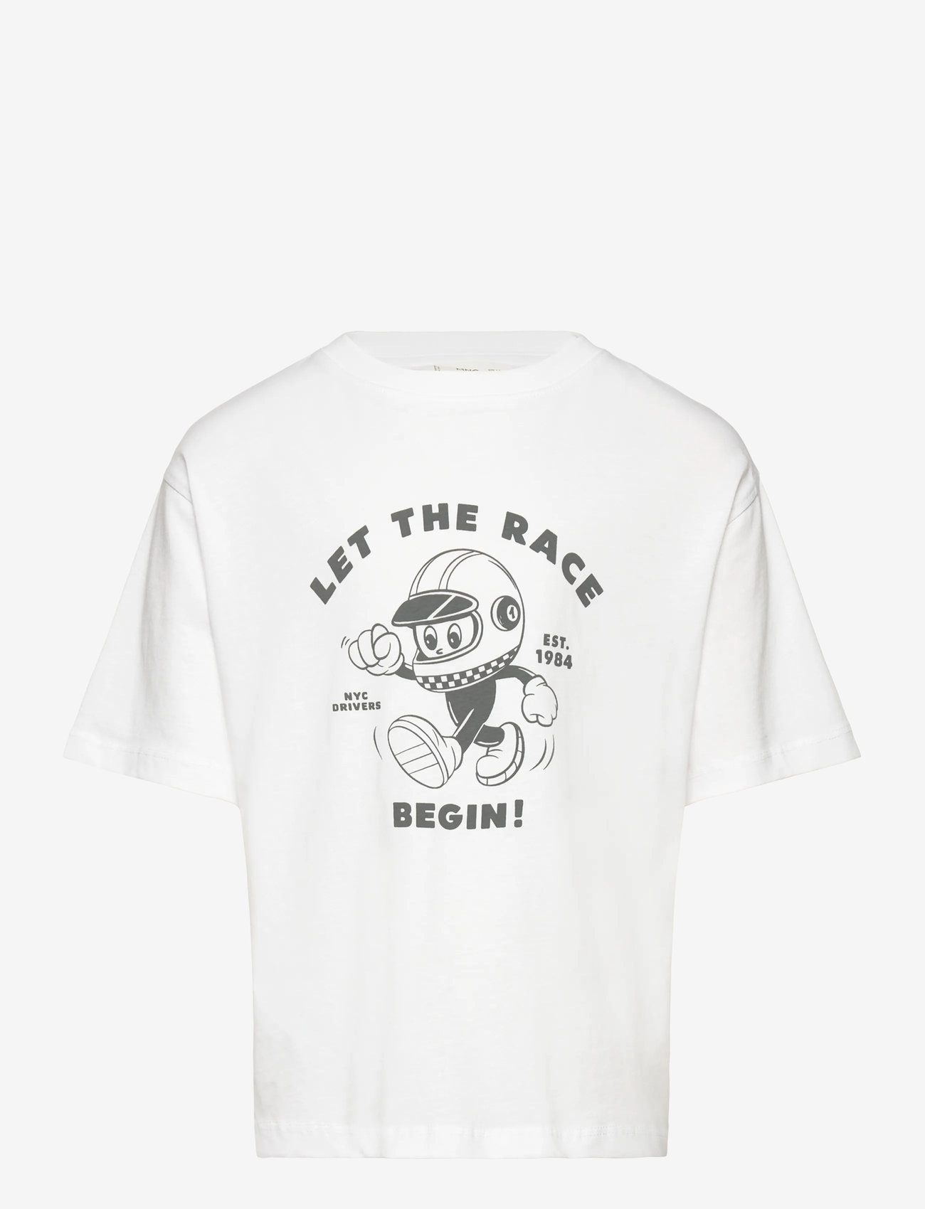 Mango - Short-sleeved printed t-shirt - efterårstøj - white - 0