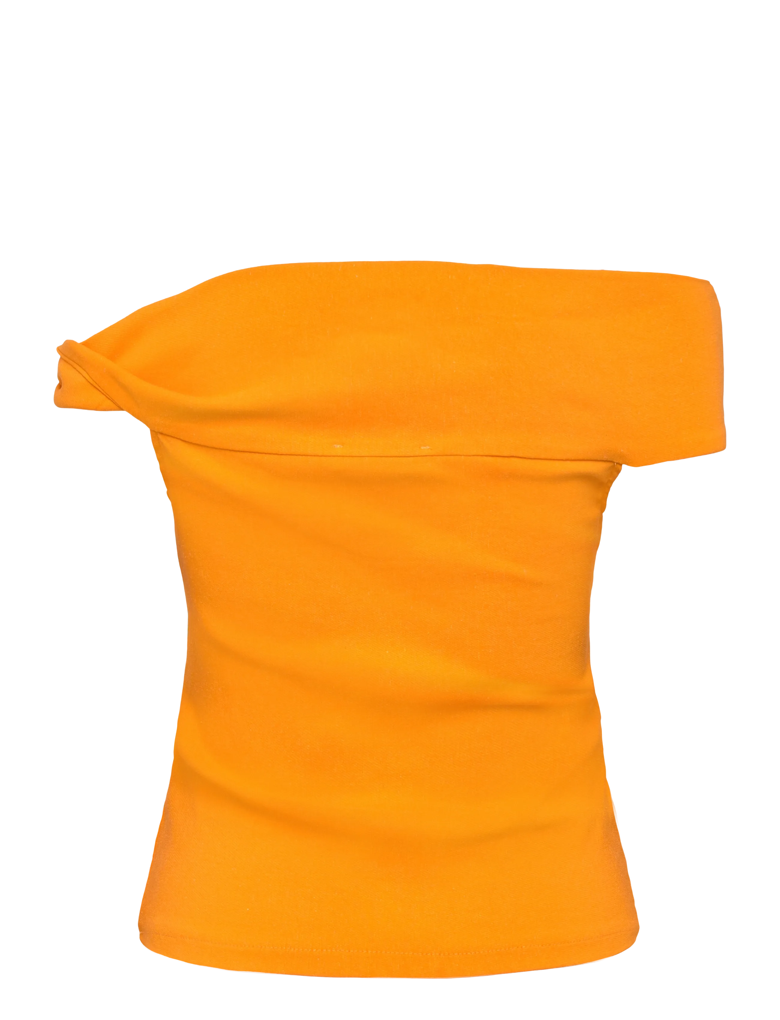 Mango - Asymmetrical strapless top - linnen - orange - 2
