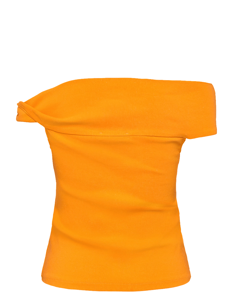 Mango - Asymmetrical strapless top - tanktops - orange - 2