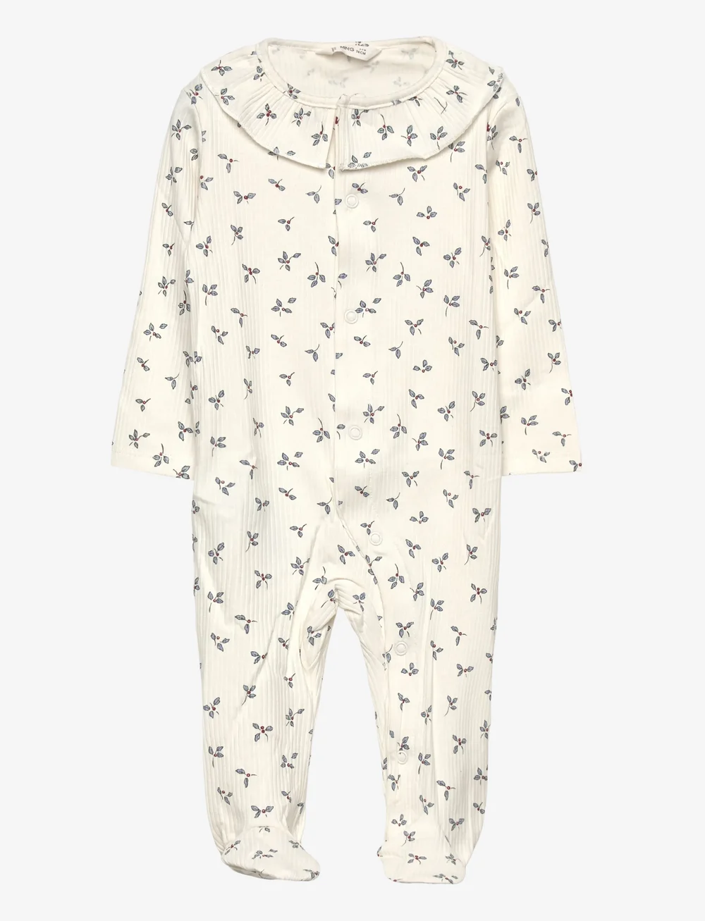 Mango - Pyjamas with flowers and baby neck - langärmelig - natural white - 0