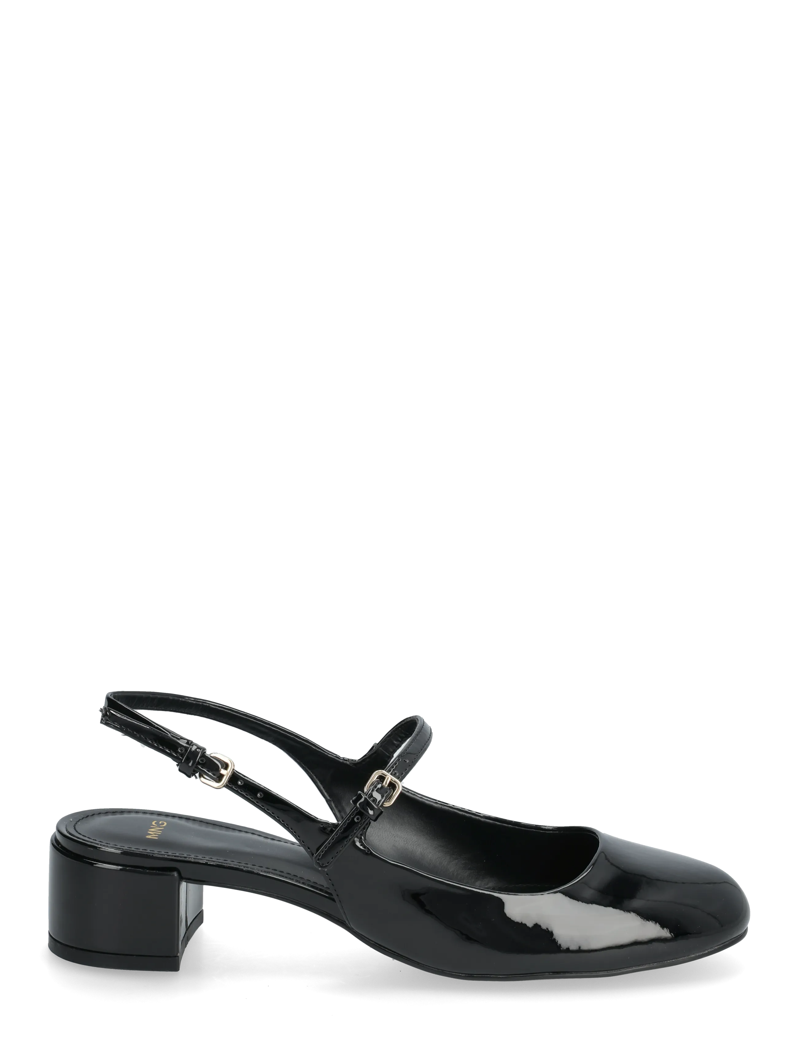 Mango - Patent leather block-heel shoes - women - black - 2
