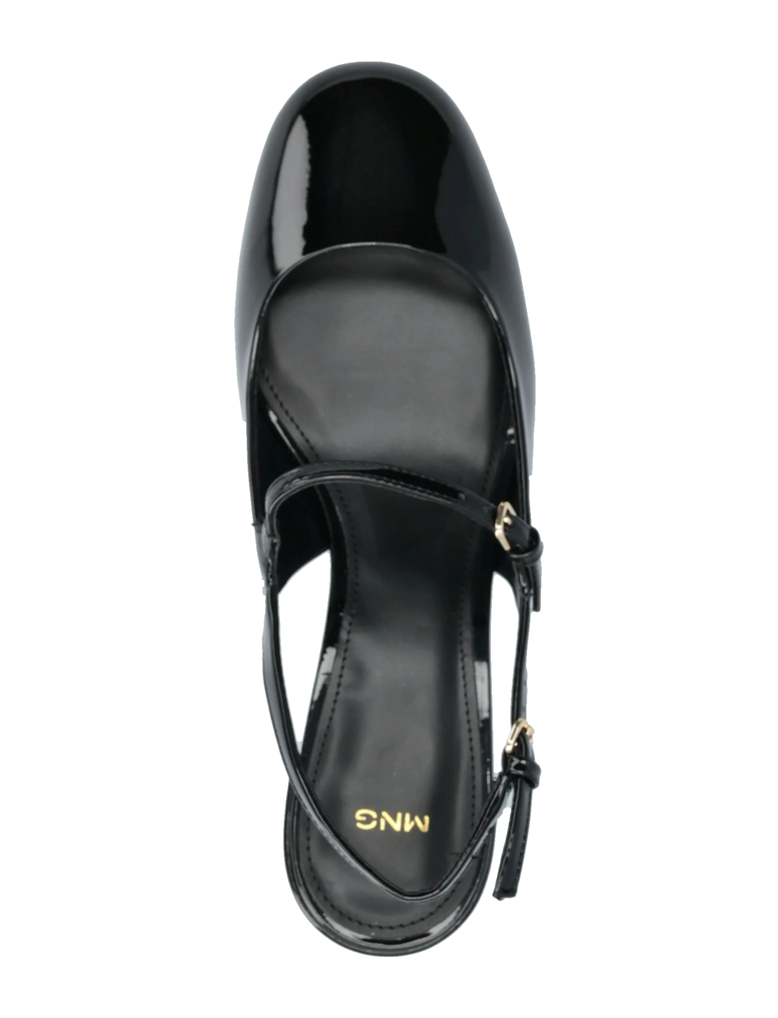 Mango - Patent leather block-heel shoes - women - black - 4