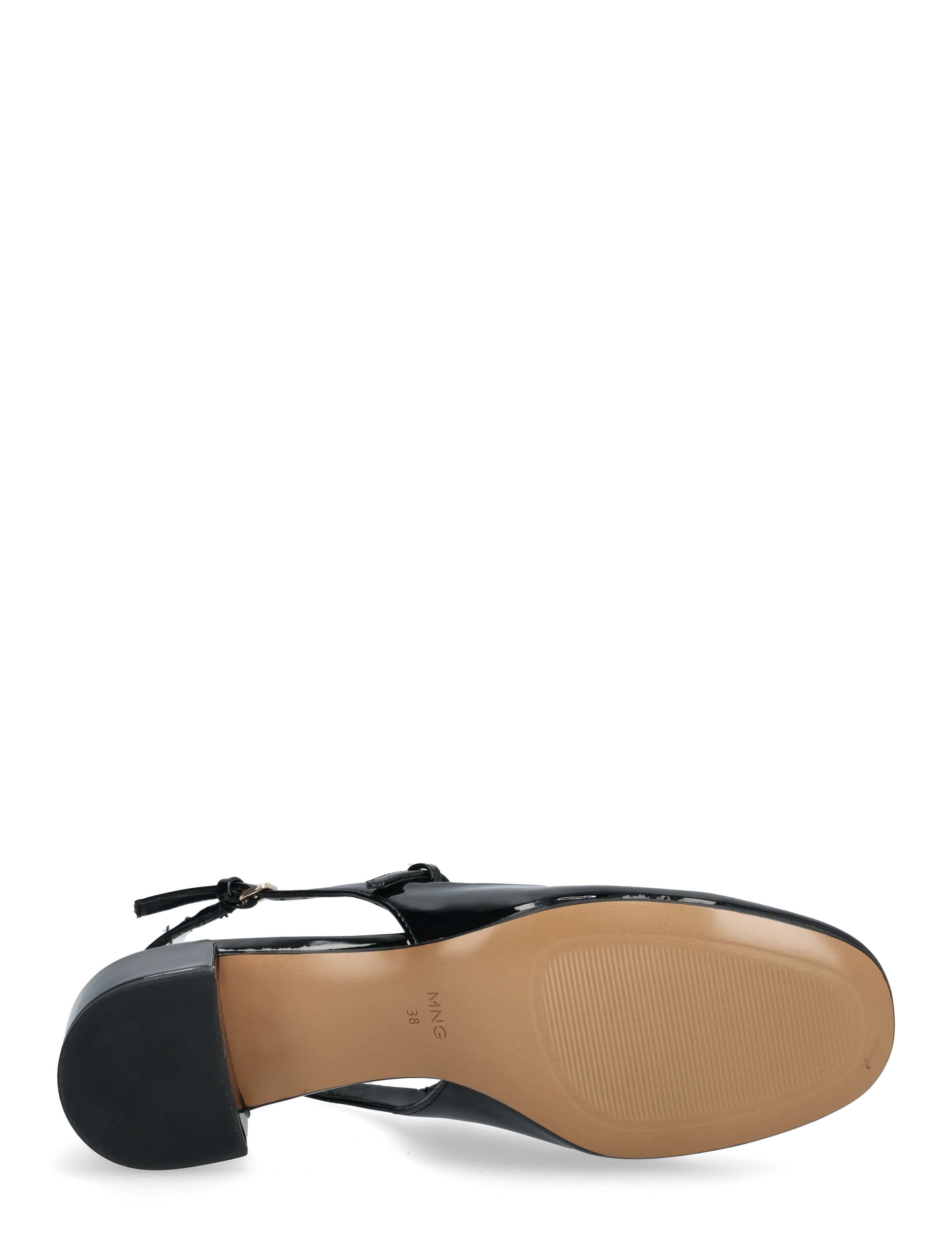 Mango - Patent leather block-heel shoes - women - black - 5