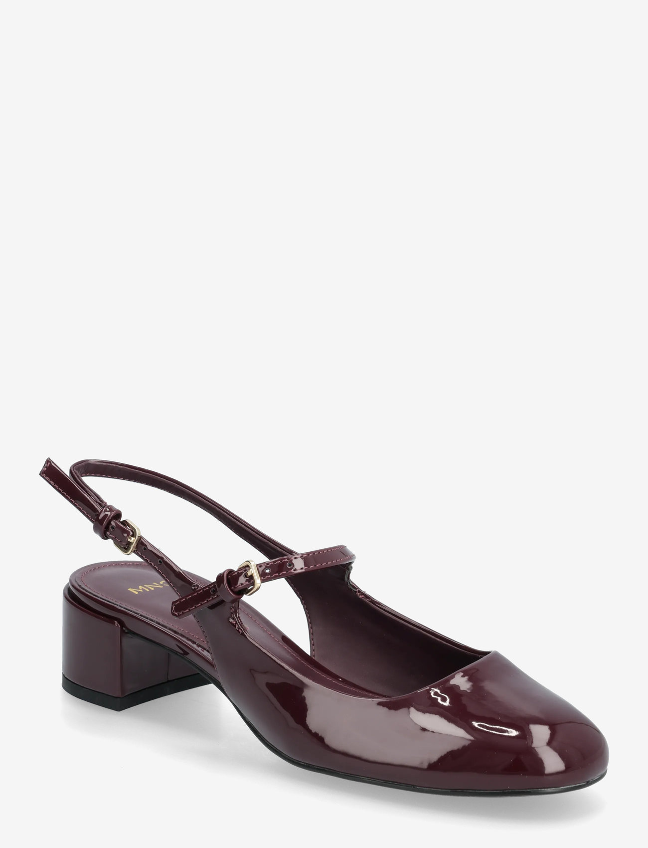 Mango - Patent leather block-heel shoes - laveste priser - dark red - 0
