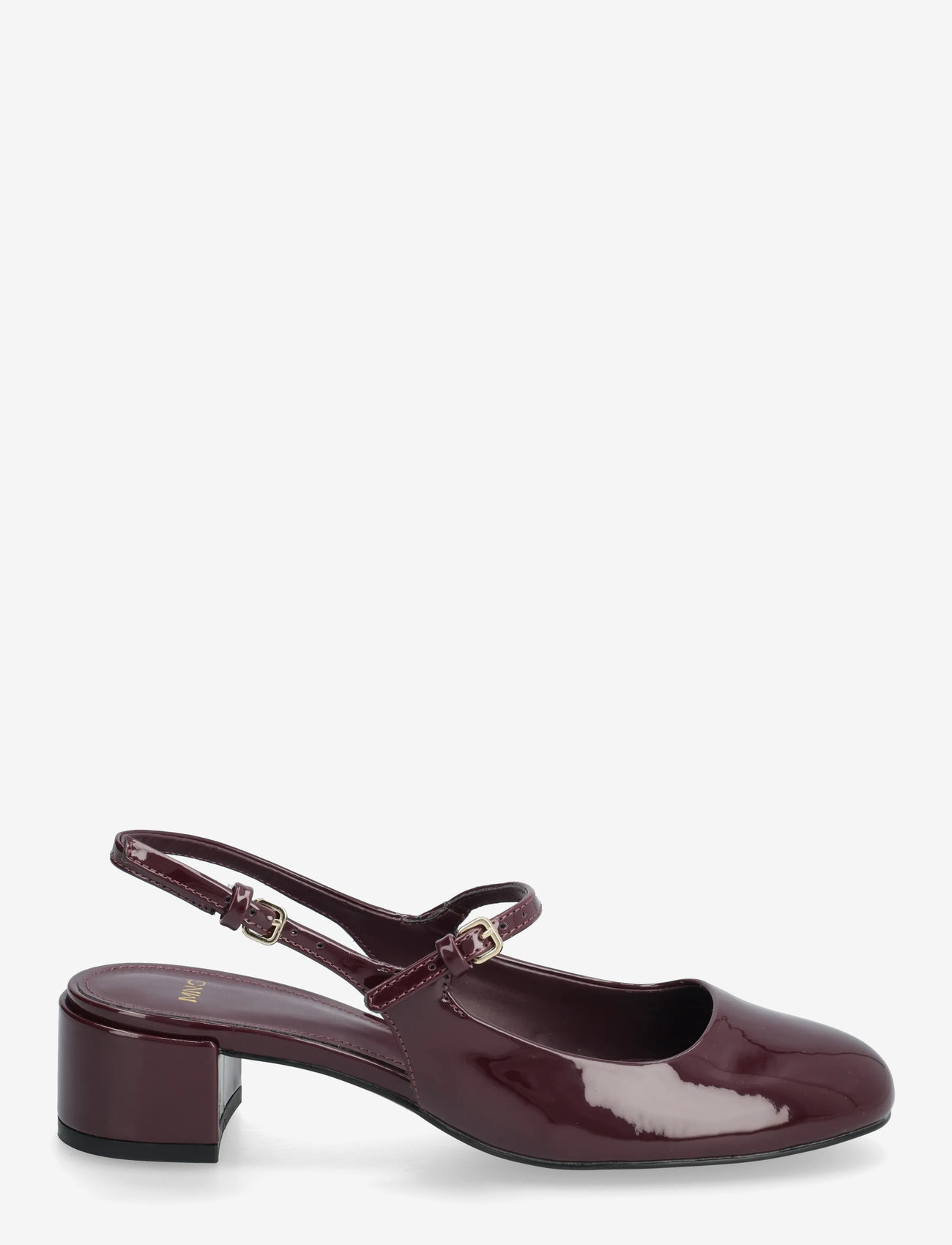 Mango - Patent leather block-heel shoes - laveste priser - dark red - 1
