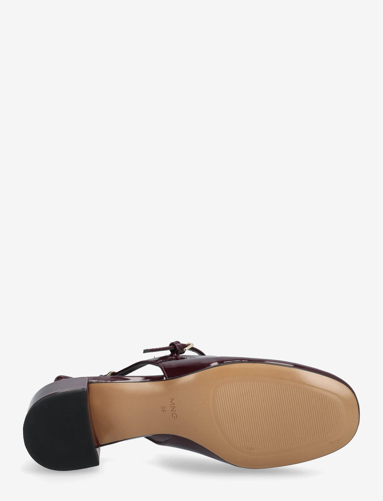 Mango - Patent leather block-heel shoes - laveste priser - dark red - 4