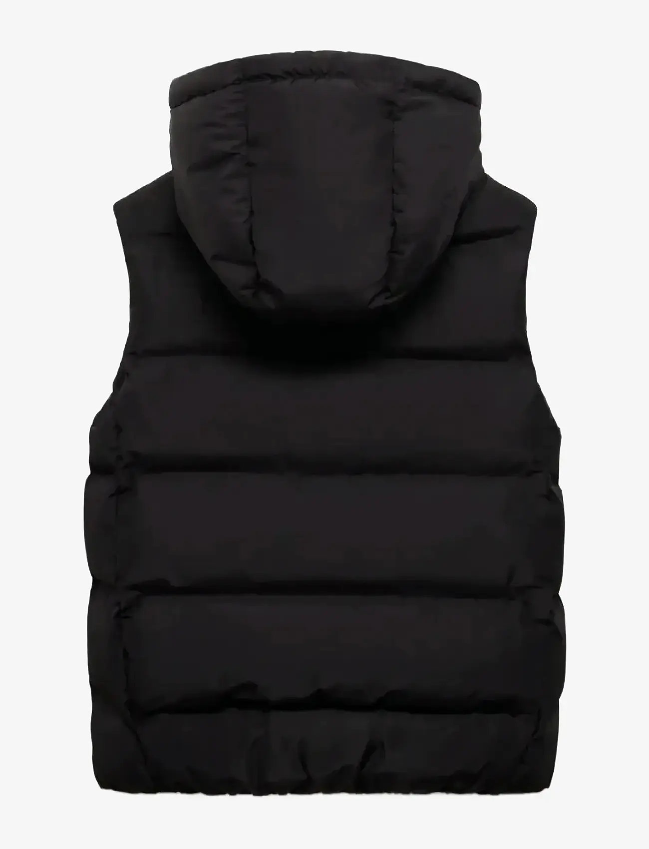 Mango - Quilted gilet with hood - black - 1