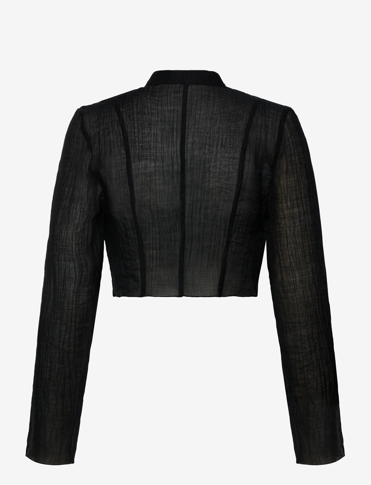 Mango - Lyocell blouse with toggles - langärmlige blusen - black - 1