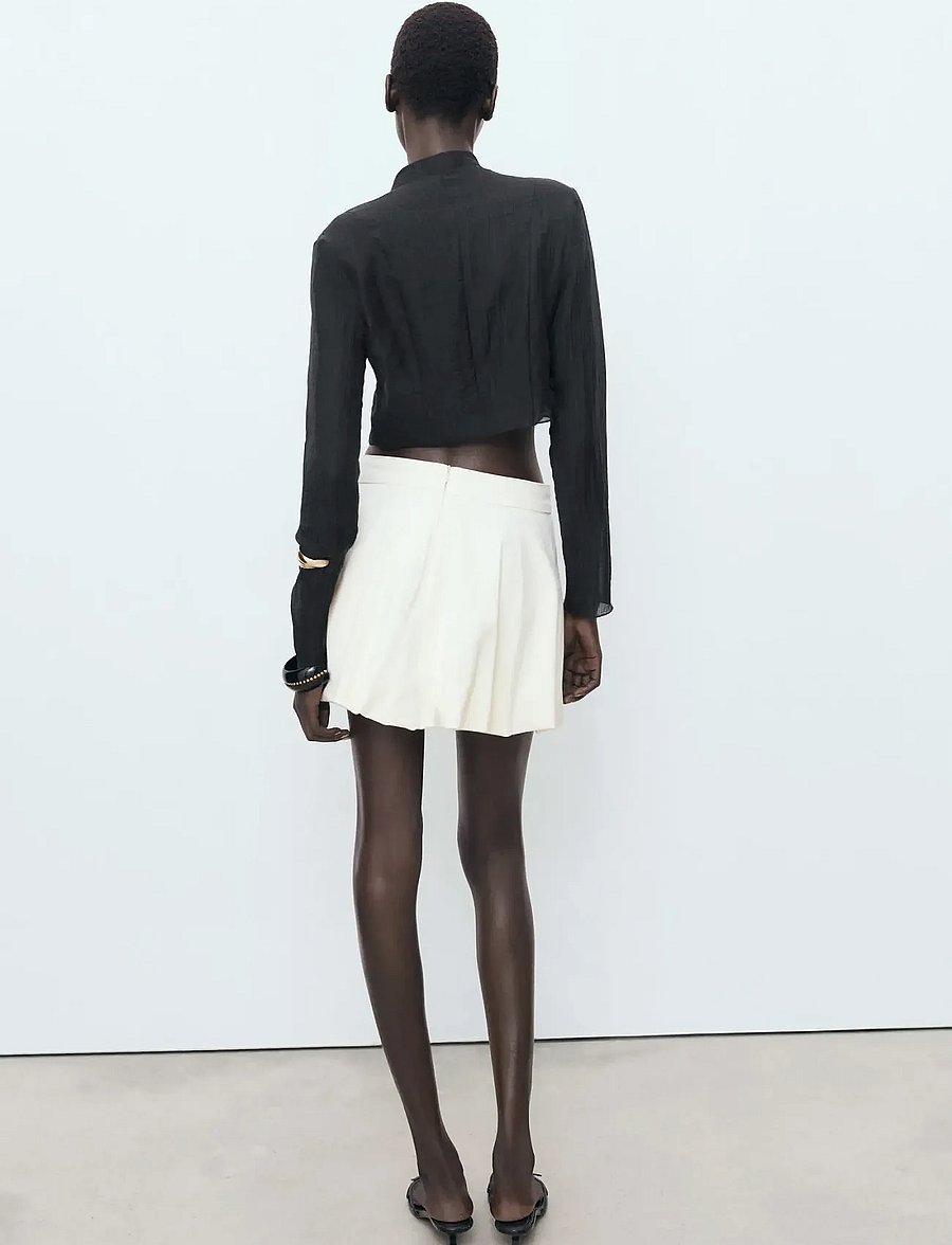 Mango - Lyocell blouse with toggles - langærmede bluser - black - 3