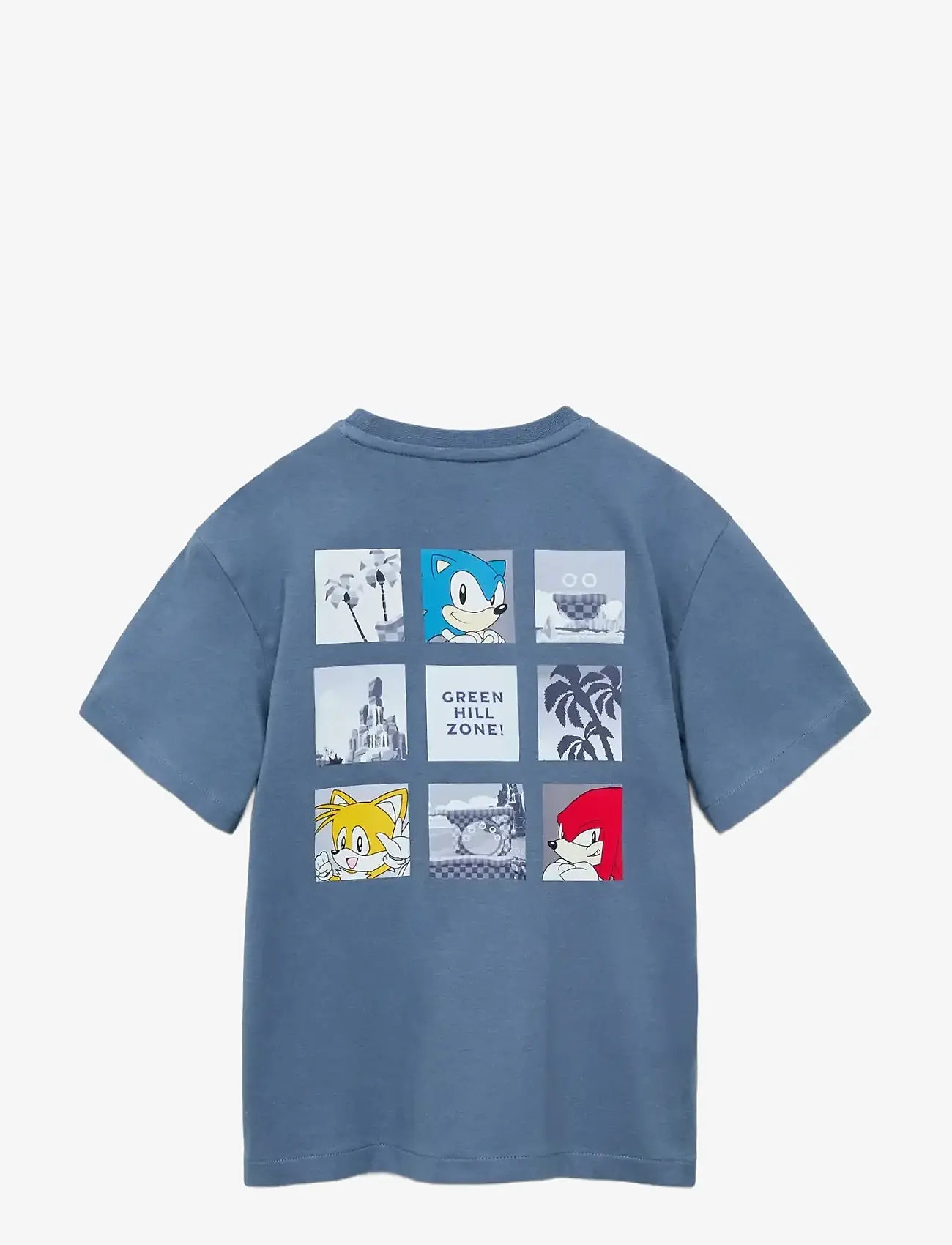 Mango - Embossed Sonic t-shirt - kortärmade t-shirts - medium blue - 1