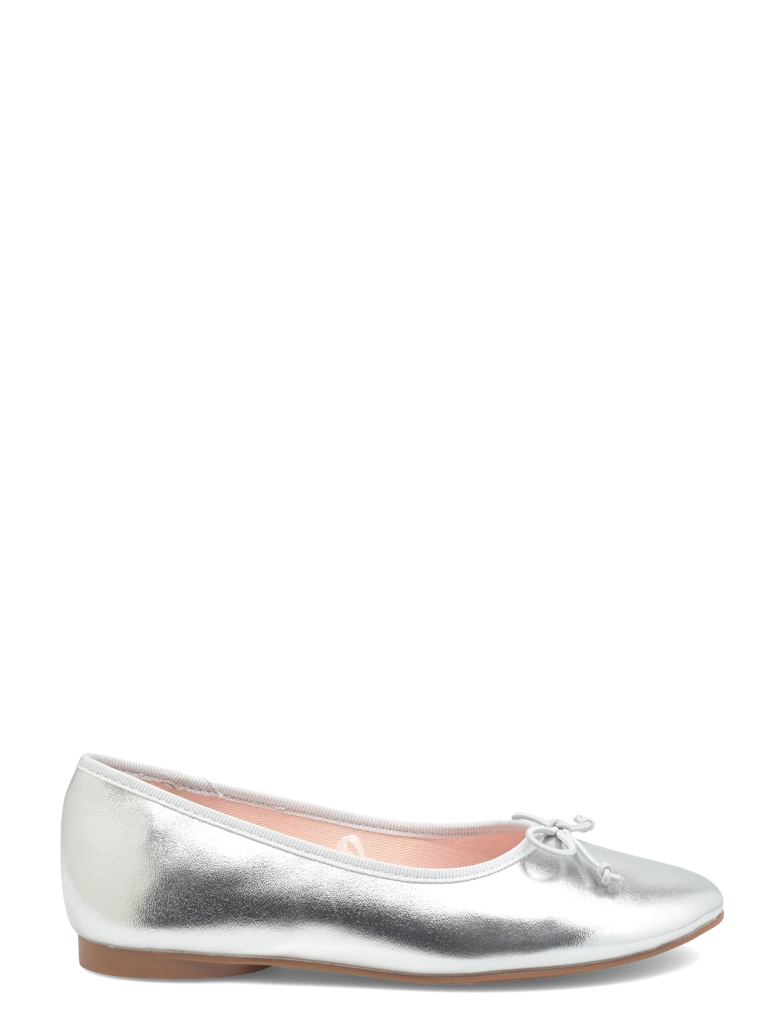 Mango - Metallic ballet flats with bow - silver - 1