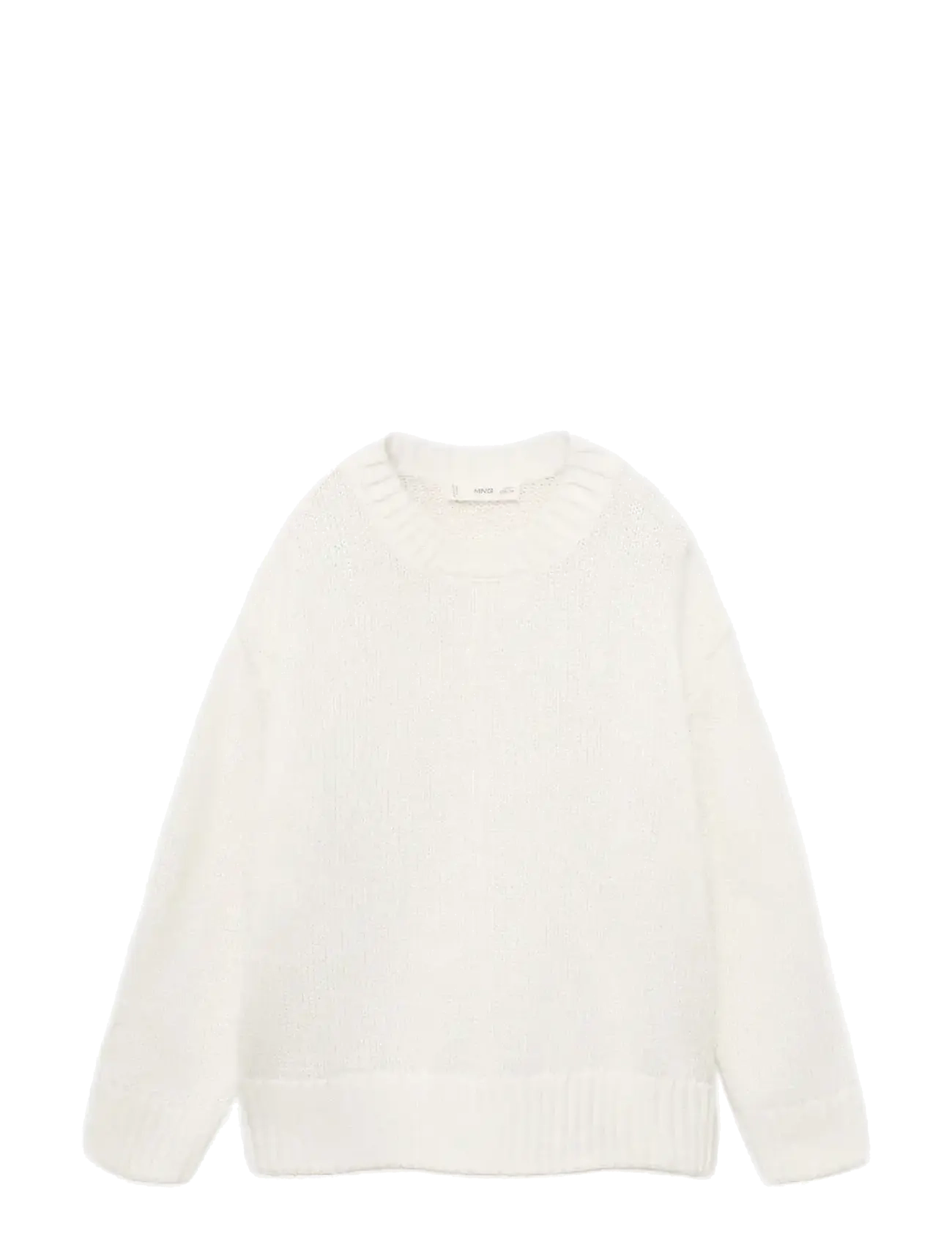 MANGO Lange Ärmel Strick Pullover Cream - 11-12 - Kinder
