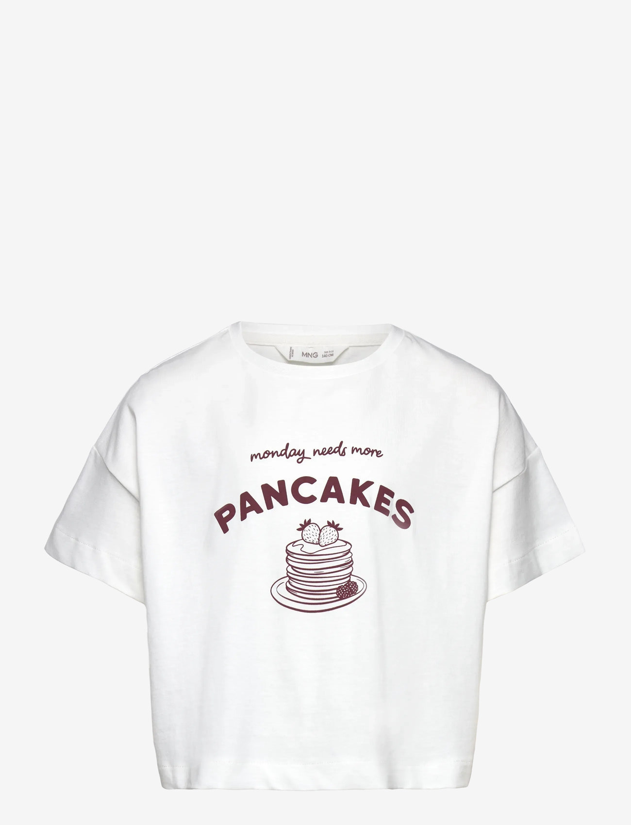 Mango - Short-sleeved printed t-shirt - sügisesed riided - natural white - 0