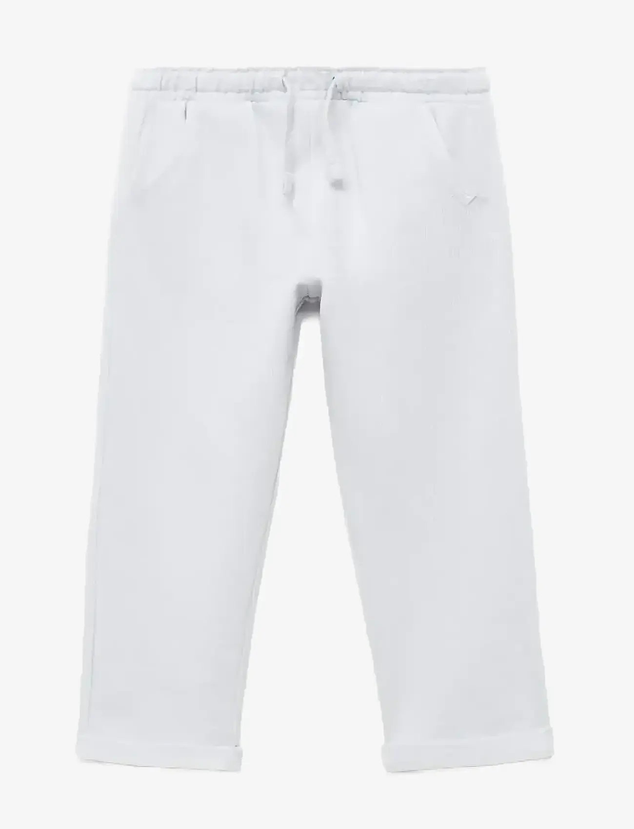 Mango - Cotton drawstring joggers - mjukisbyxor - lt-pastel blue - 0