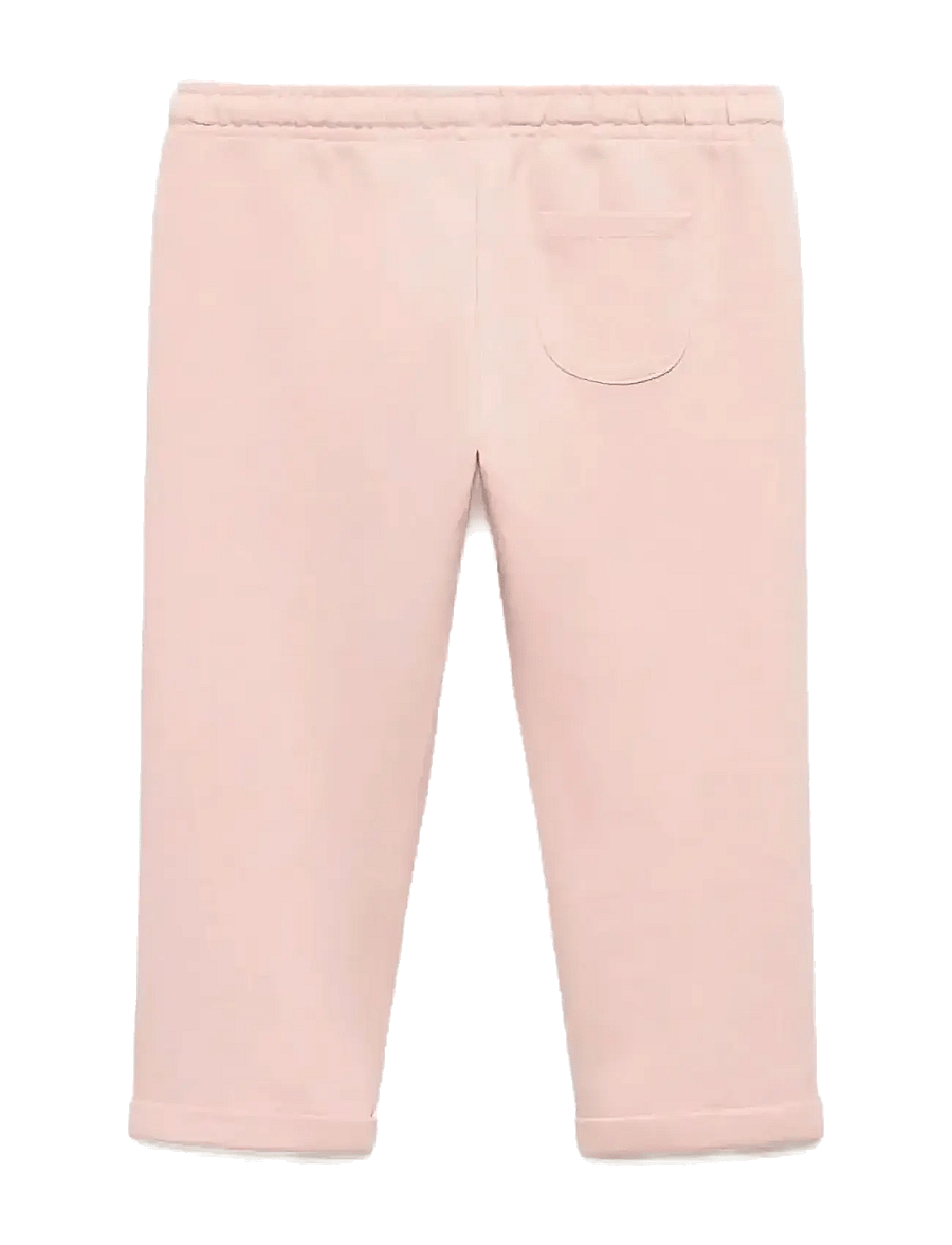 Mango - Cotton drawstring joggers - sweatpants - pink - 1
