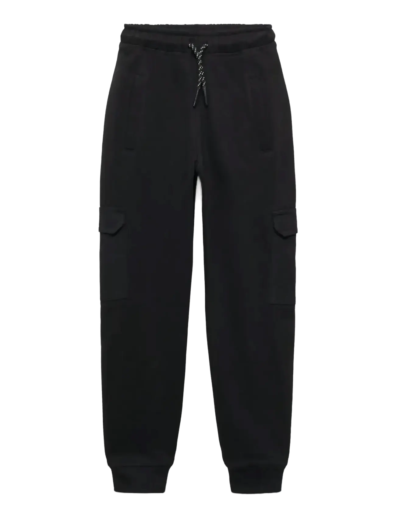 Mango Cargo Joggers With Drawstring, Børn, Snøre Cargo Joggers, Sort, Str: 116
