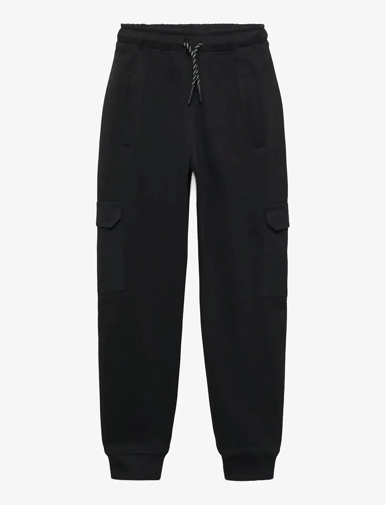 Mango - Cargo joggers with drawstring - cargohosen - black - 0