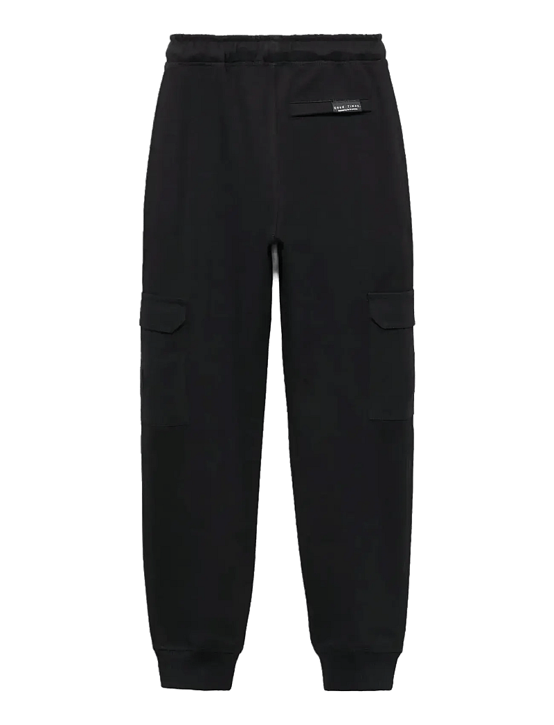 Mango - Cargo joggers with drawstring - cargohosen - black - 1