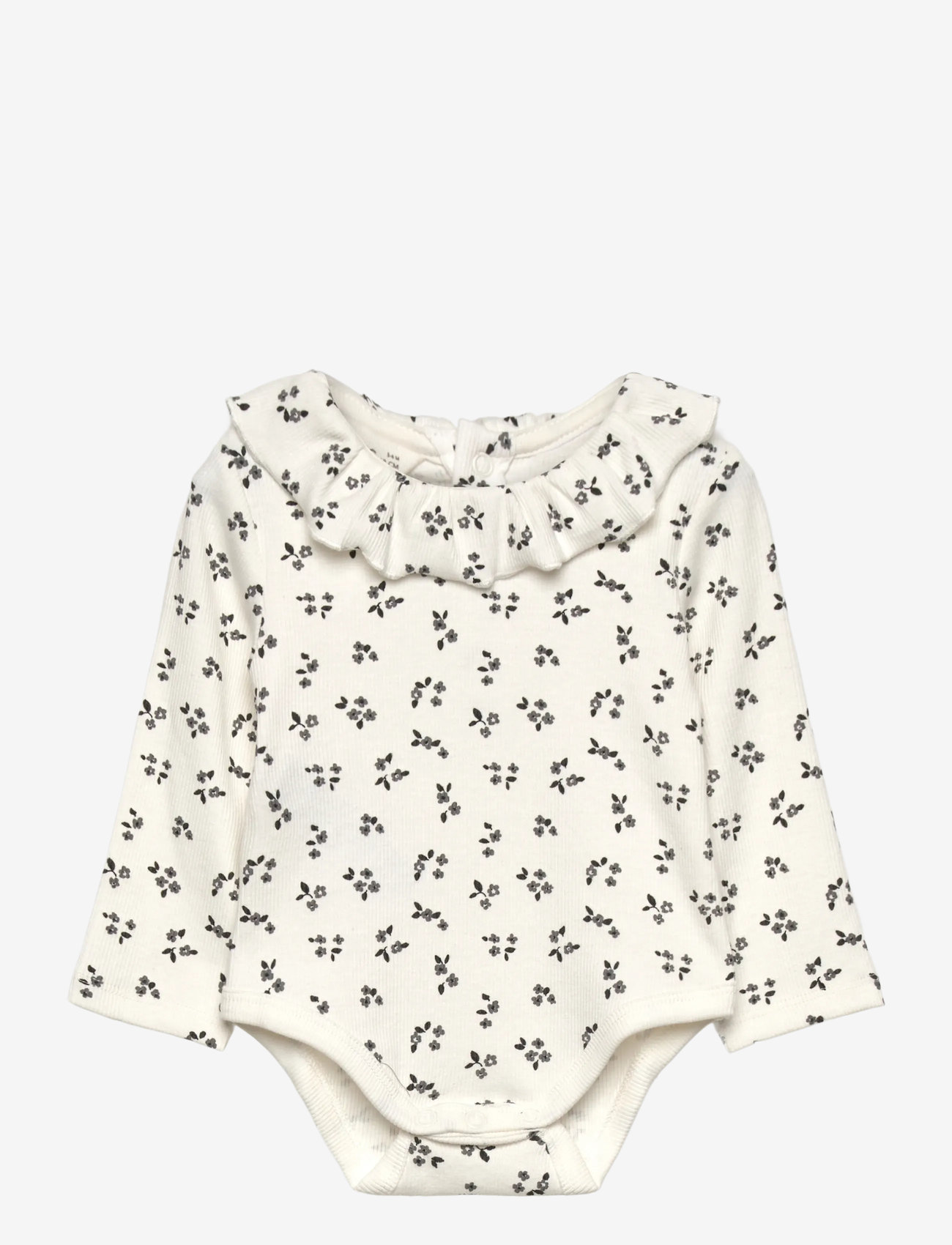 Mango - Floral ribbed body - charcoal - 0