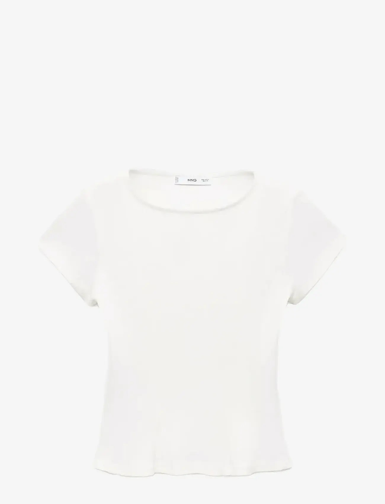 Mango - A-line cotton tee - t-shirts - white - 1