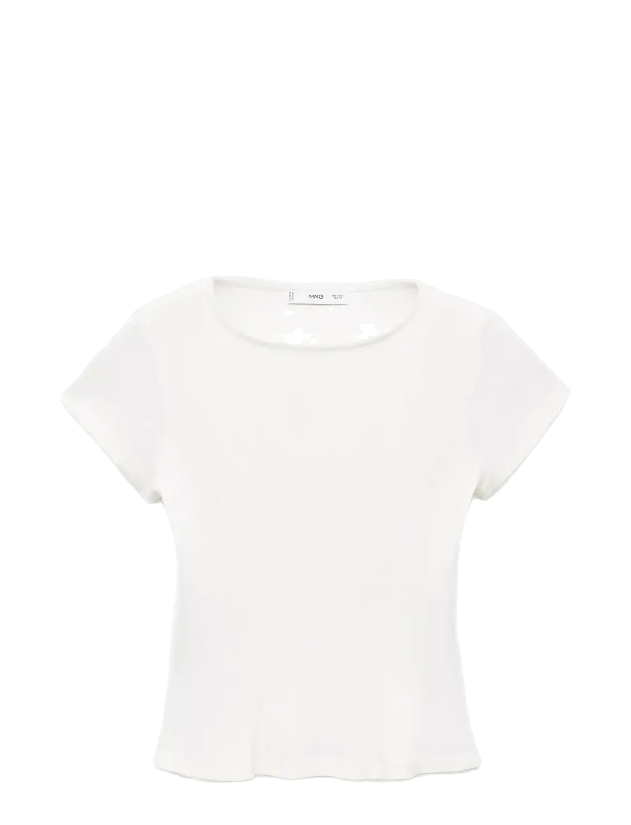 Mango A-line cotton tee - T-Shirts & Tops - WHITE / white