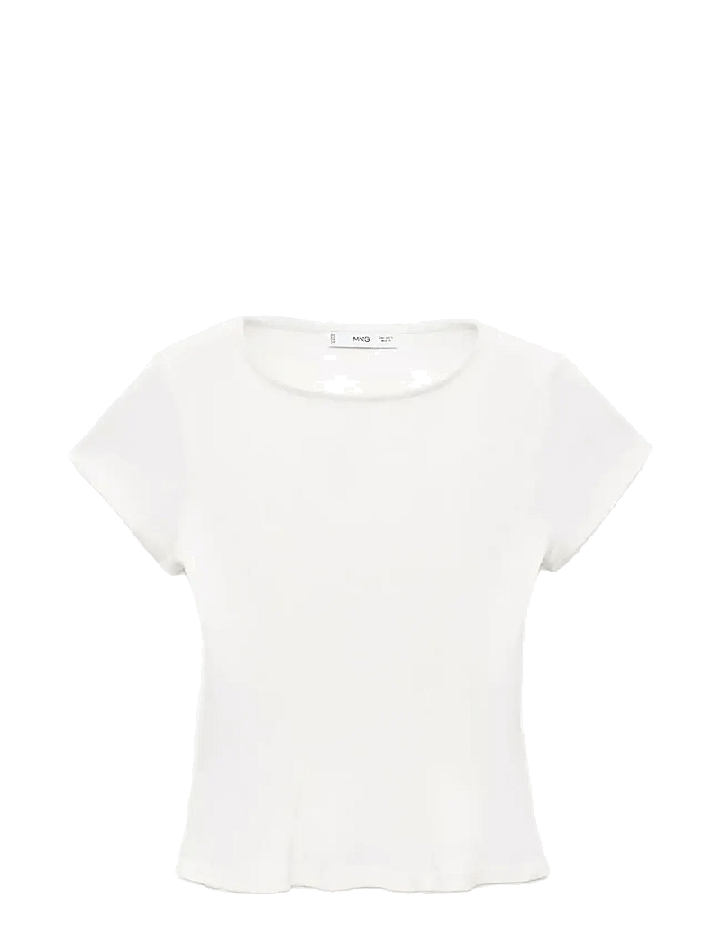 Mango - A-line cotton tee - t-shirts - white - 1