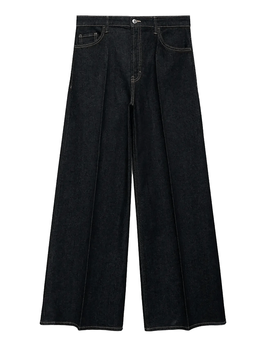 Mango - High-waisted wideleg jeans - hosen mit weitem bein - open blue - 1