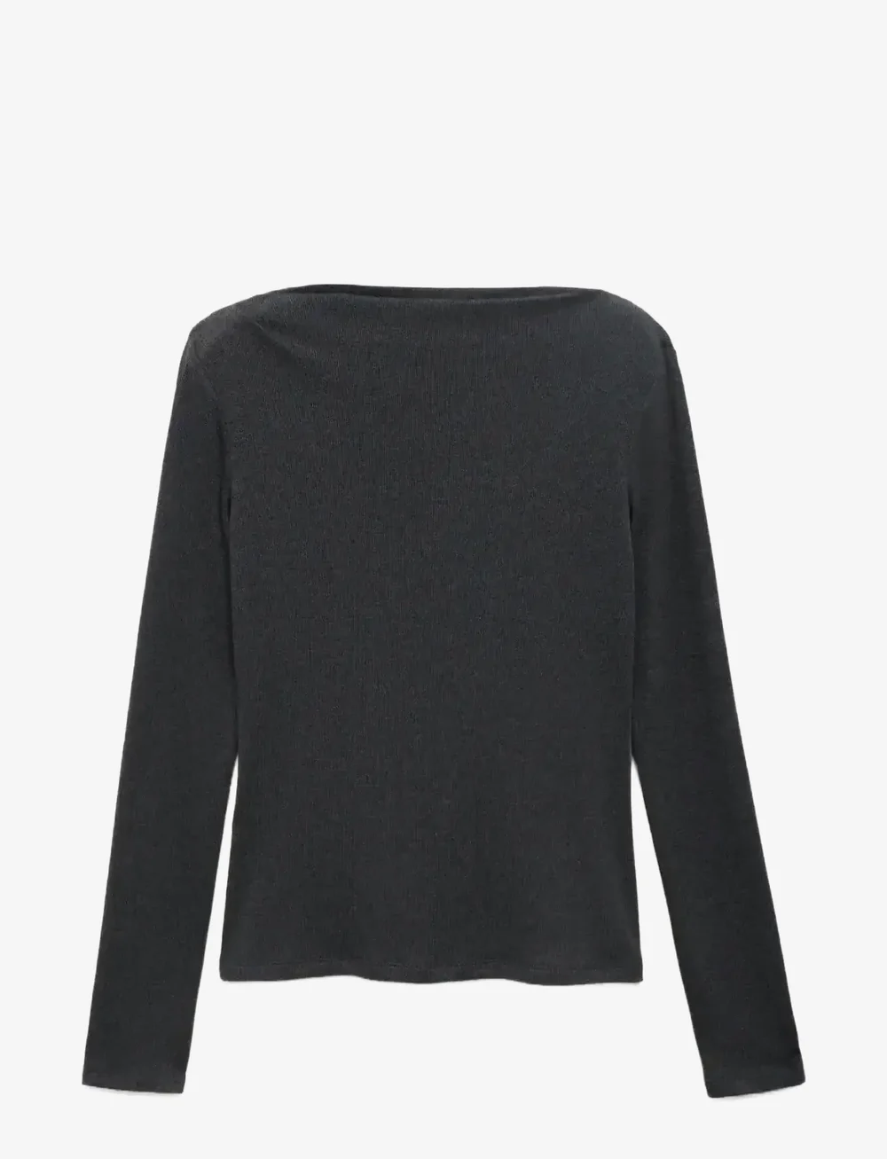 Mango - Long-sleeved boat-neck t-shirt - langärmlige tops - charcoal - 1