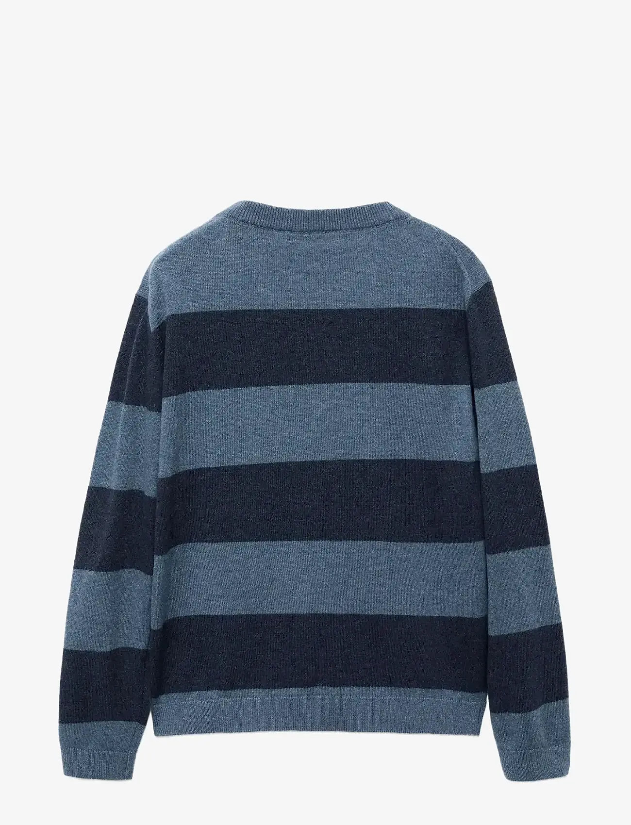 Mango - Knit striped sweater - sügisesed riided - medium blue - 1