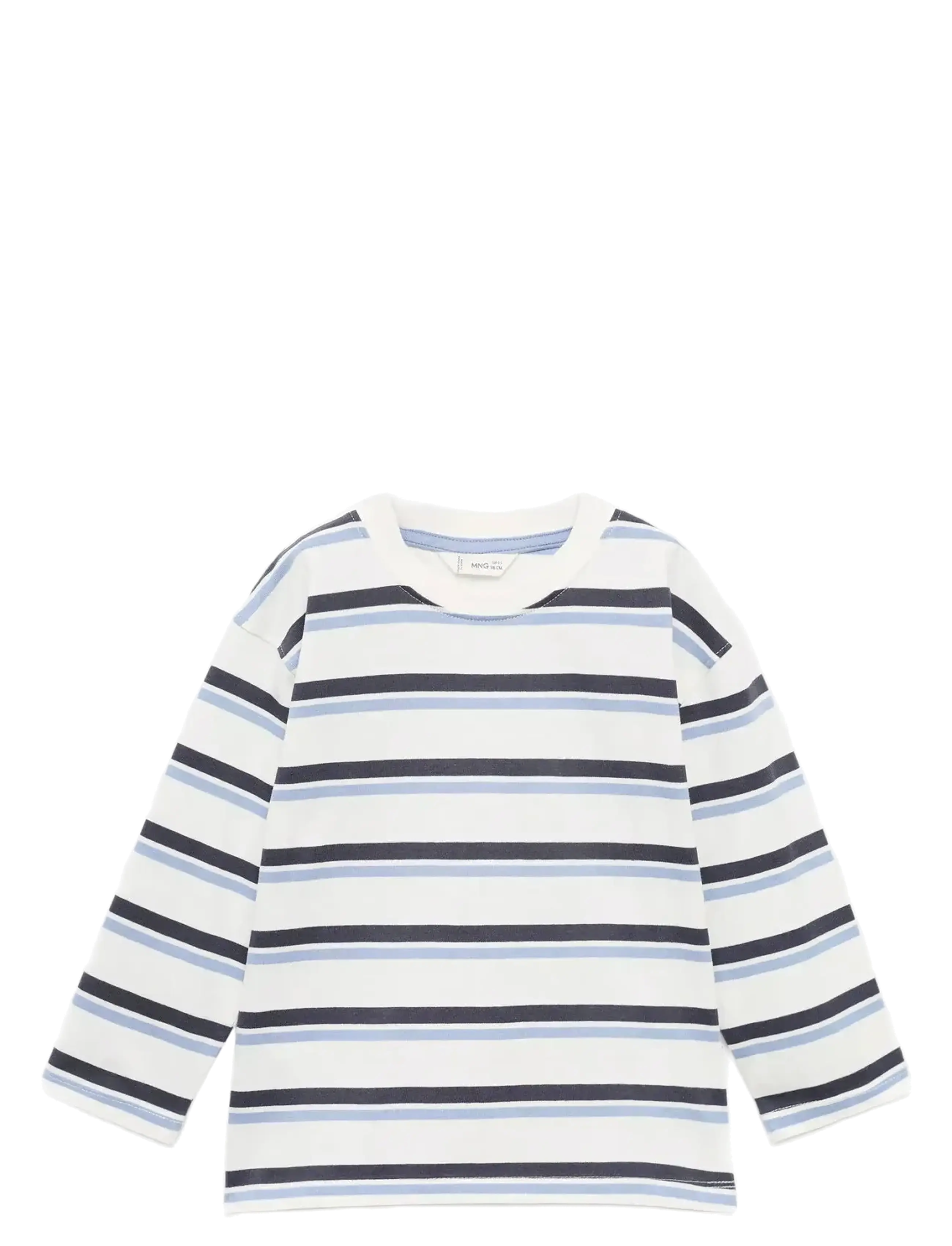Striped cotton t-shirt - NATURAL WHITE