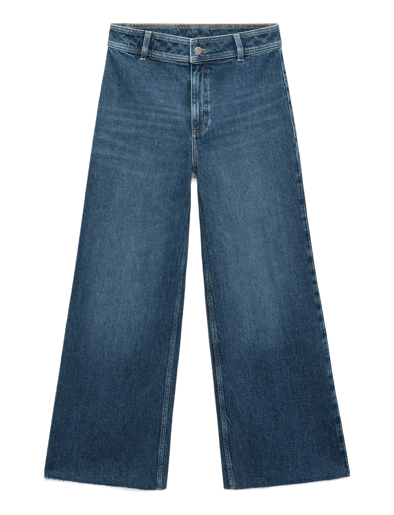 Mango Catherin culotte high-rise jeans - Vida jeans - OPEN BLUE / blue