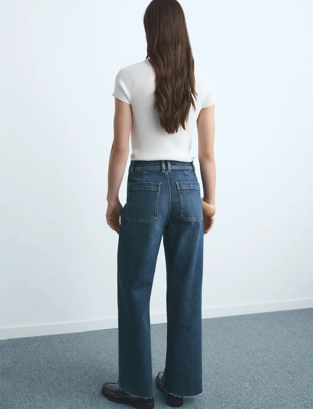 Mango - Catherin culotte high-rise jeans - brede jeans - open blue - 2
