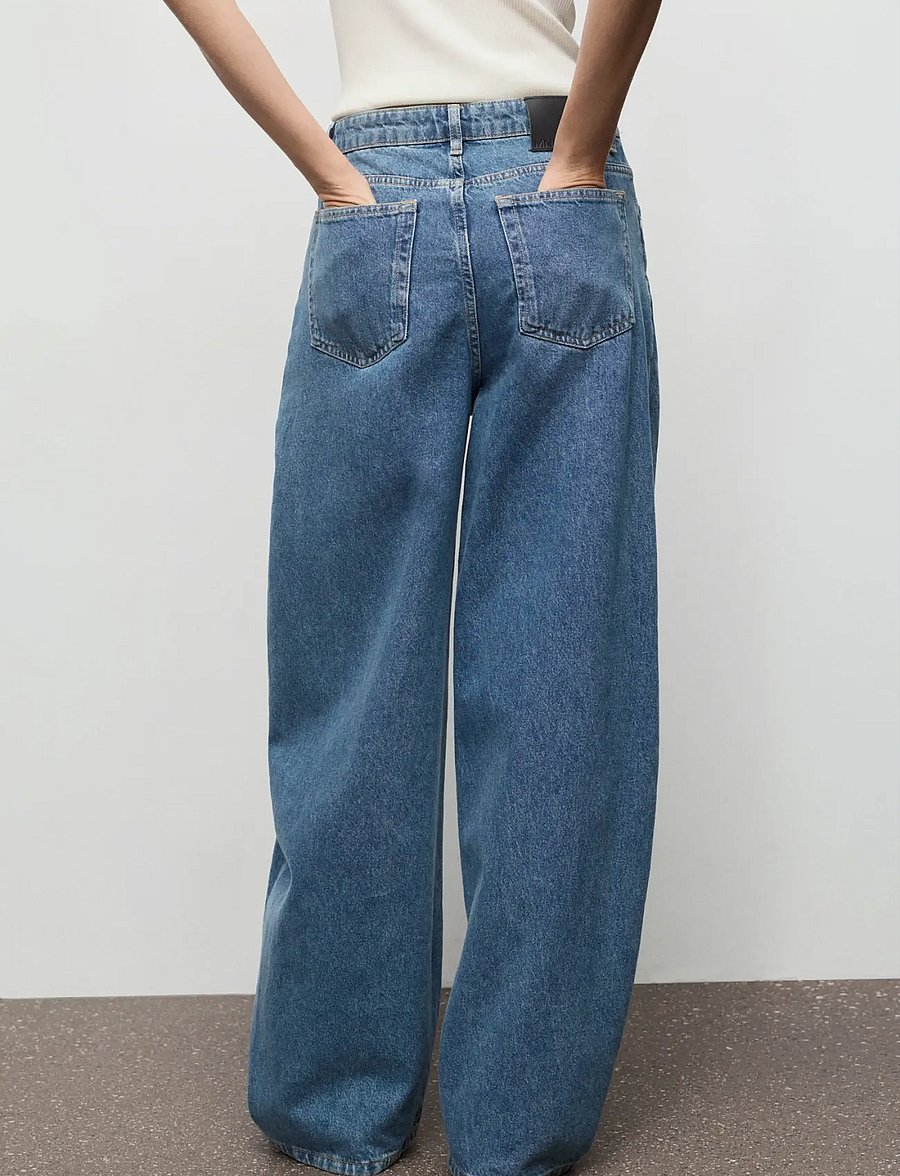 Mango - Mid-rise balloon jeans - barrel jeans - open blue - 3