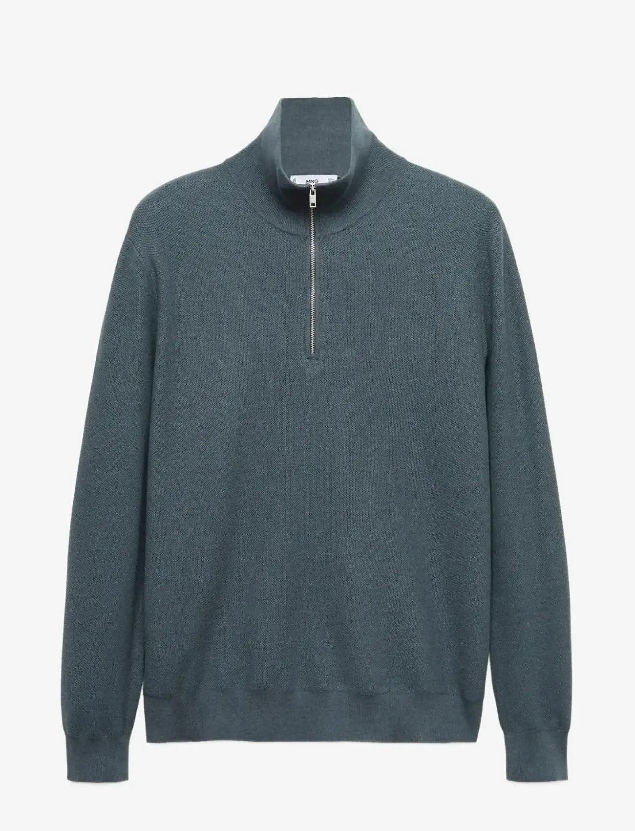 Mango - Microstructure sweater with zipper collar - half zip-tröjor - dark blue - 1