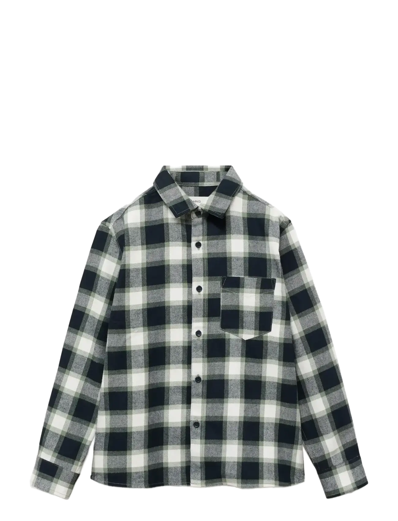 MANGO Check Baumwolle Shirt Navy - 116 - Herren