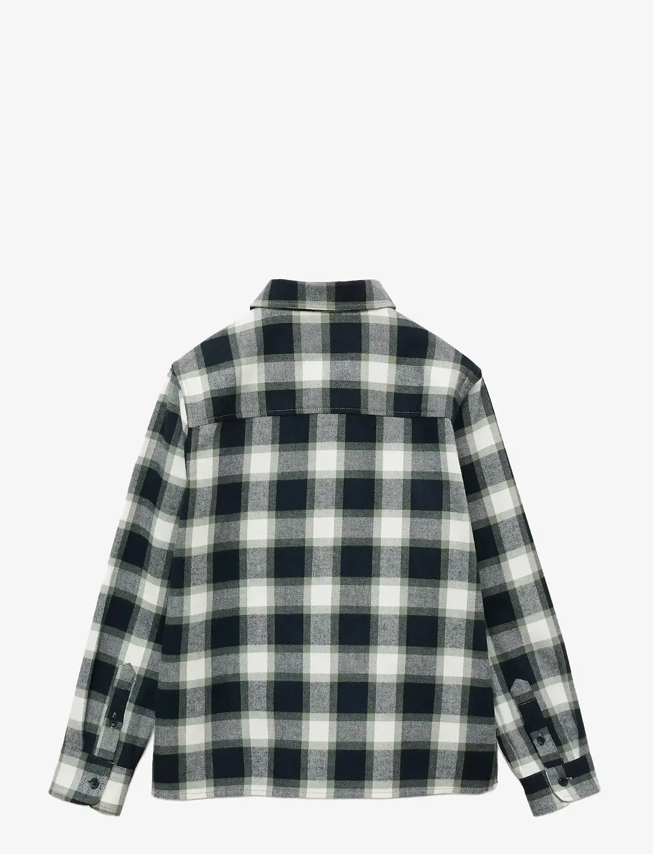 Mango - Check cotton shirt - rutiga skjortor - navy - 1