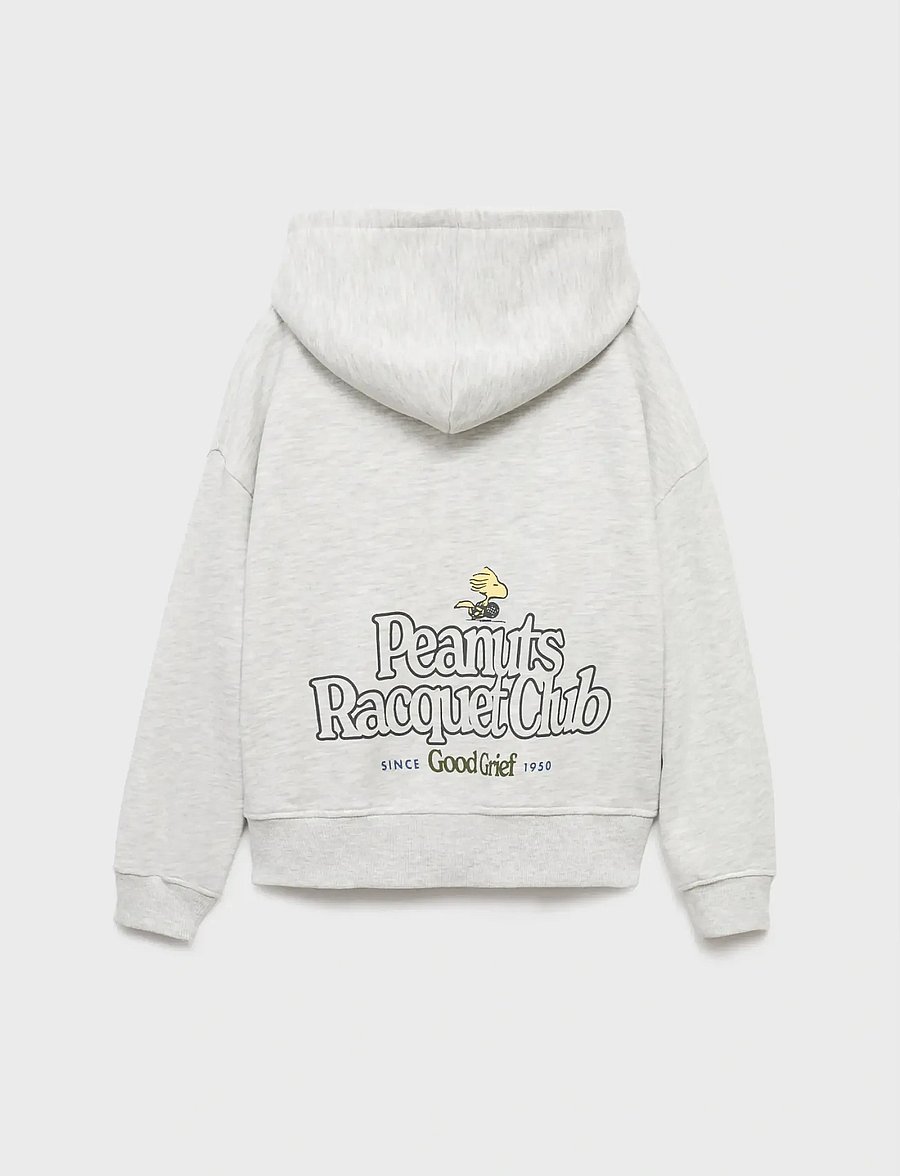 Mango - Snoopy-print sweatshirt - kapuzenpullover - lt pastel grey - 3