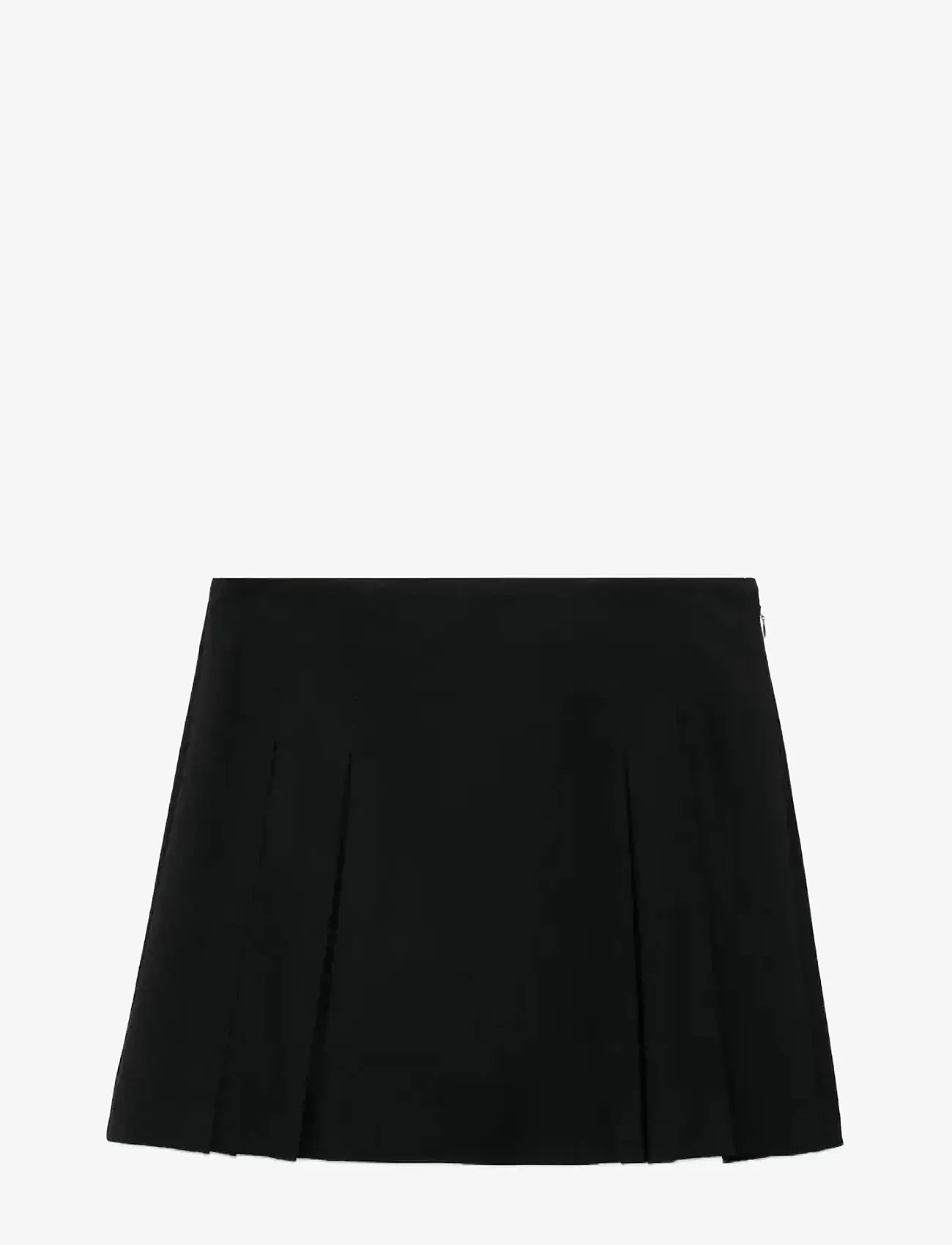 Mango - Pleated mini-skirt - plisserede nederdele - black - 0