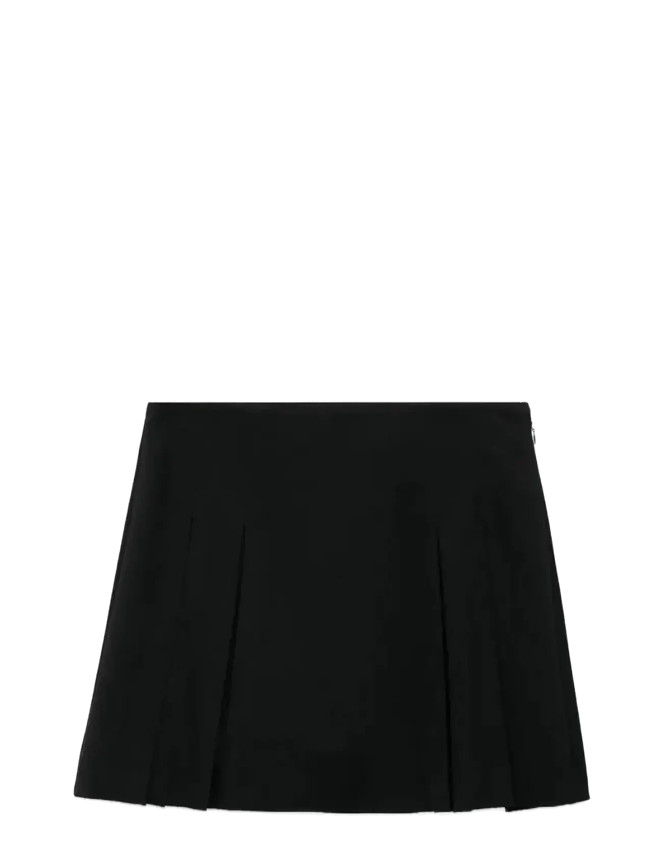 Mango Pleated mini-skirt - Röcke - BLACK / black