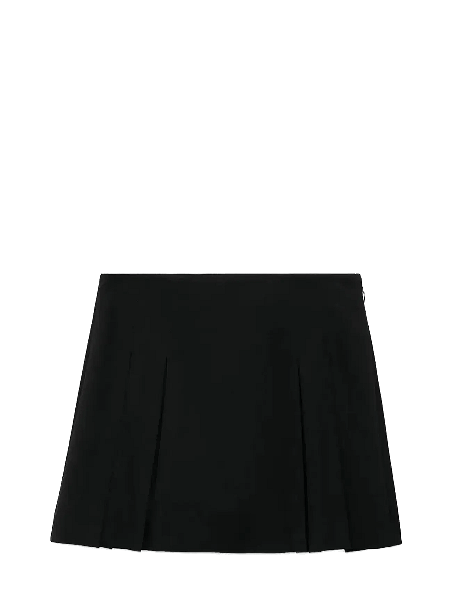 Mango - Pleated mini-skirt - plisserade kjolar - black - 1