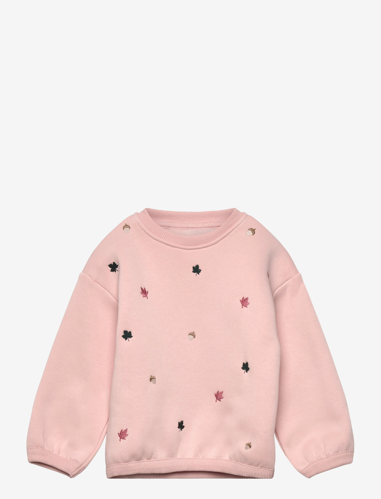Mango - Embroidered cotton sweatshirt - sweatshirts - pink - 0