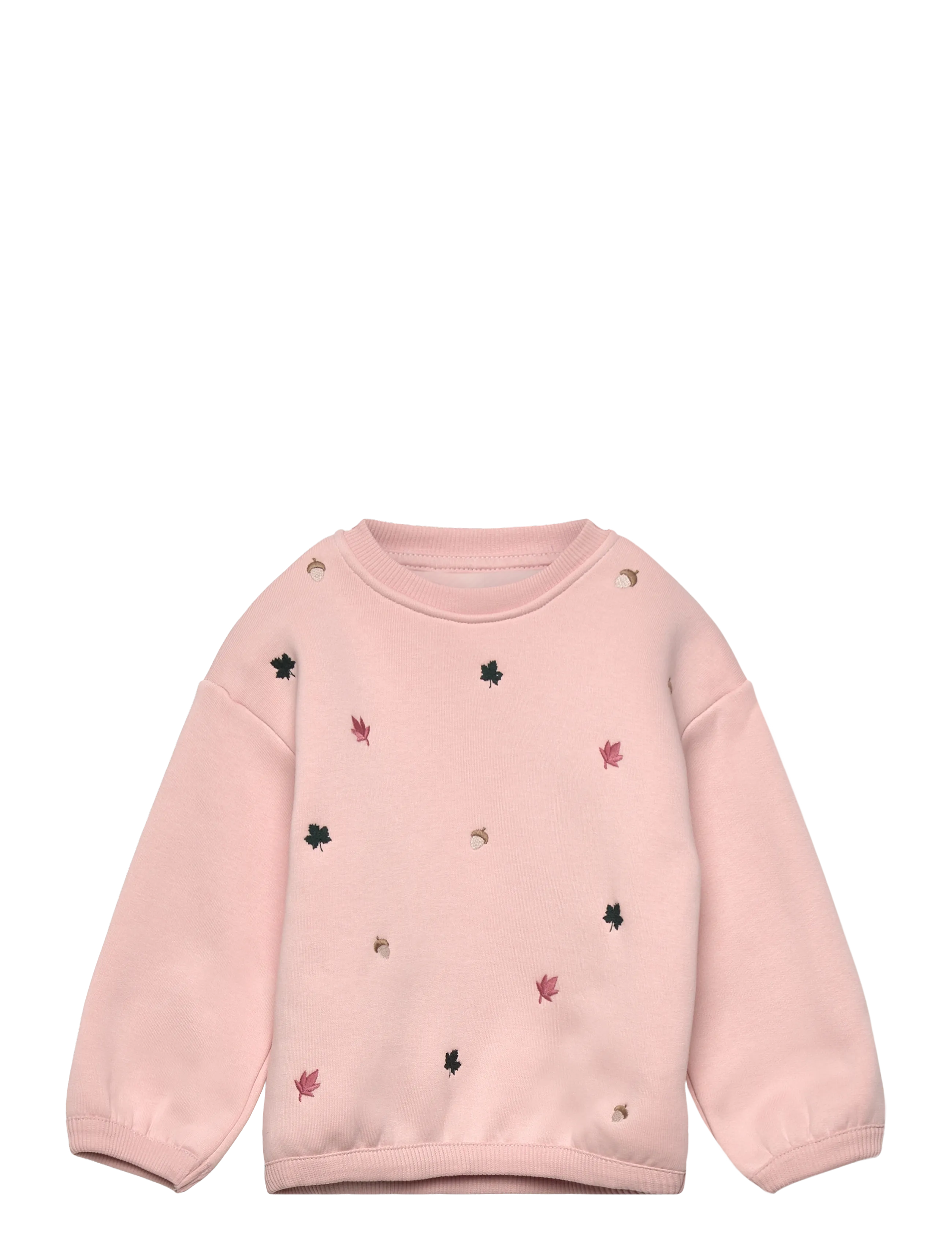 Mango Embroidered cotton sweatshirt - App deal - PINK / pink/rose