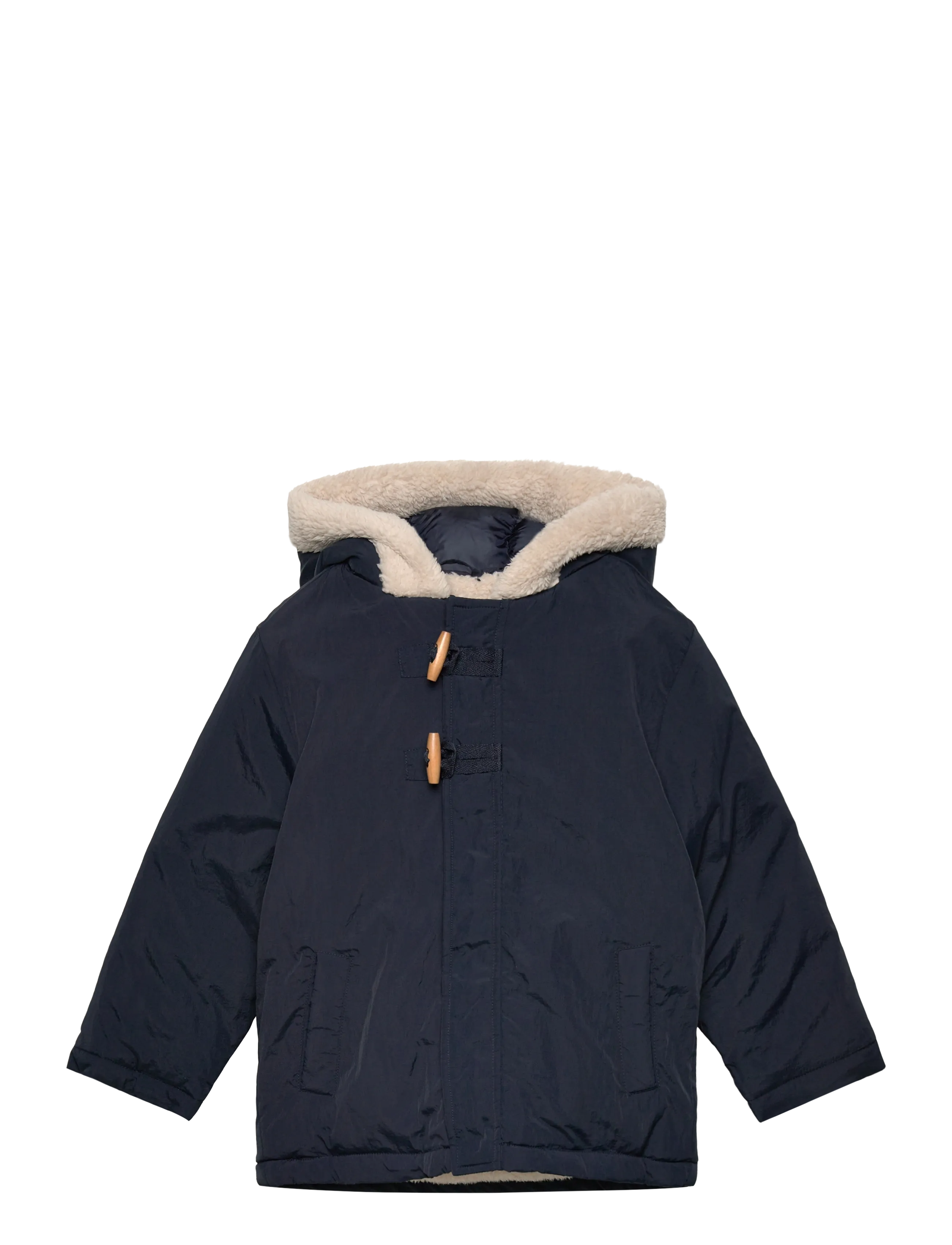 MANGO Hooded Anorak With Buttons Navy - 9-12M - Kinder