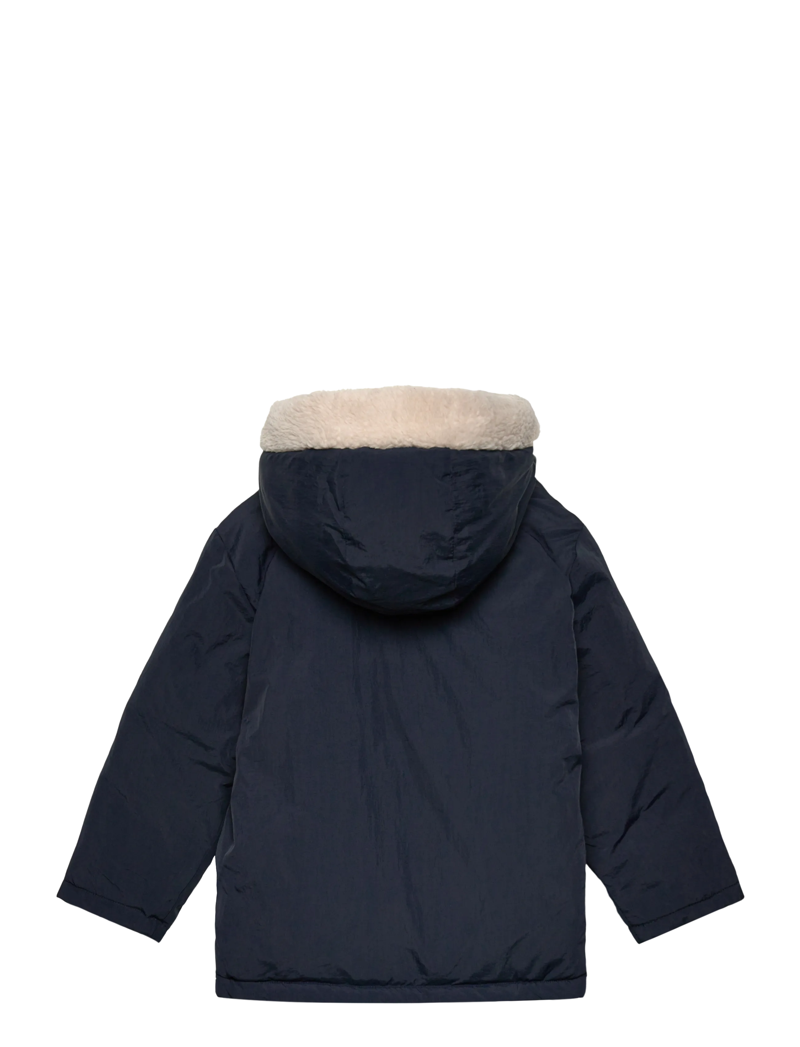 Mango - Hooded anorak with buttons - outerwear - navy - 1