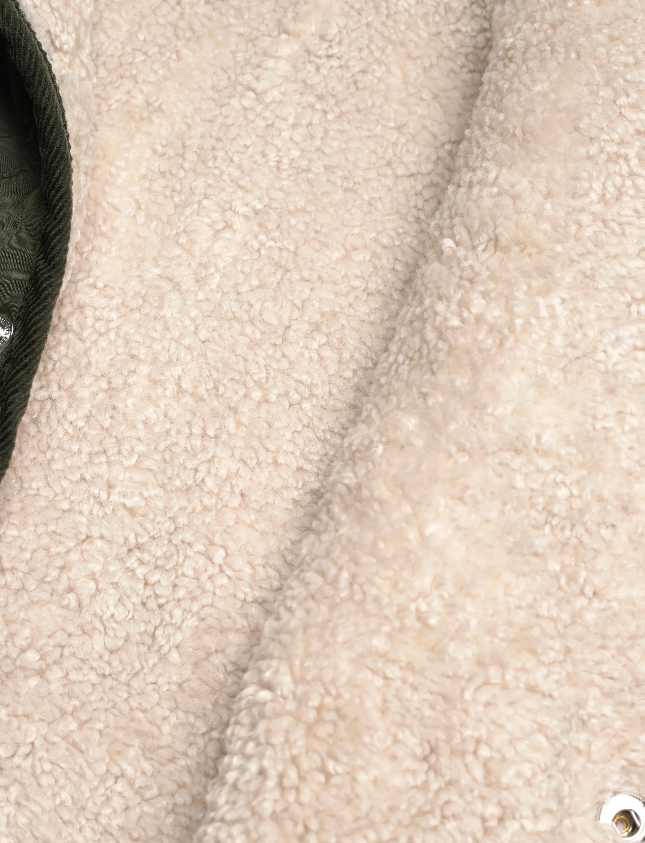 Mango - Fur-effect quilted coat - herbstjacken - beige - khaki - 4