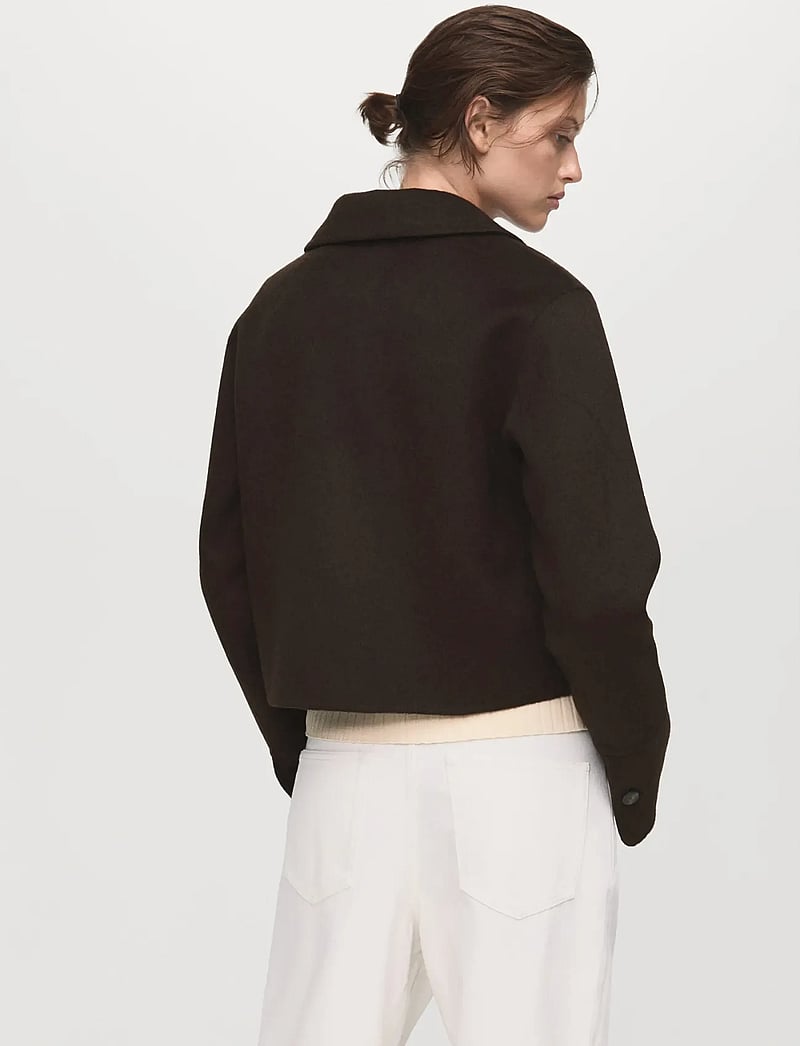 Mango - Wool jacket with buttons - ulljakker - medium brown - 3