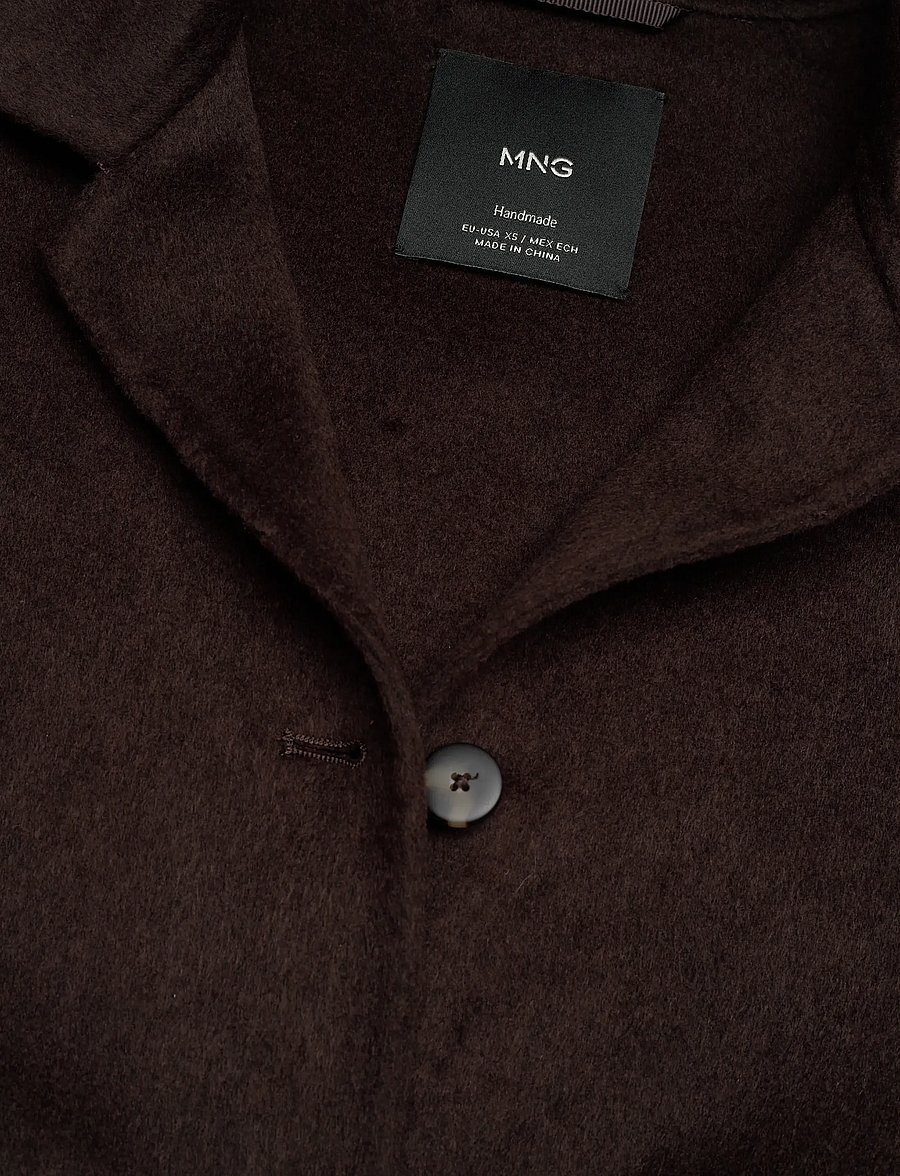 Mango - Wool jacket with buttons - ulljackor - medium brown - 4